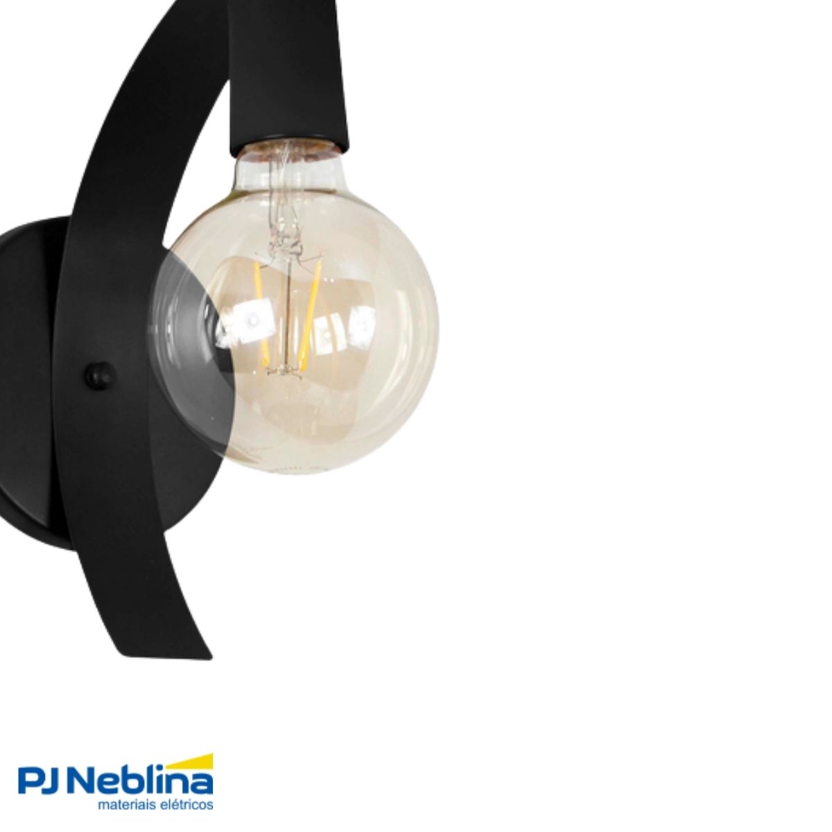Luminária Arandela Ellos Preto E27 Bivolt - Spotline