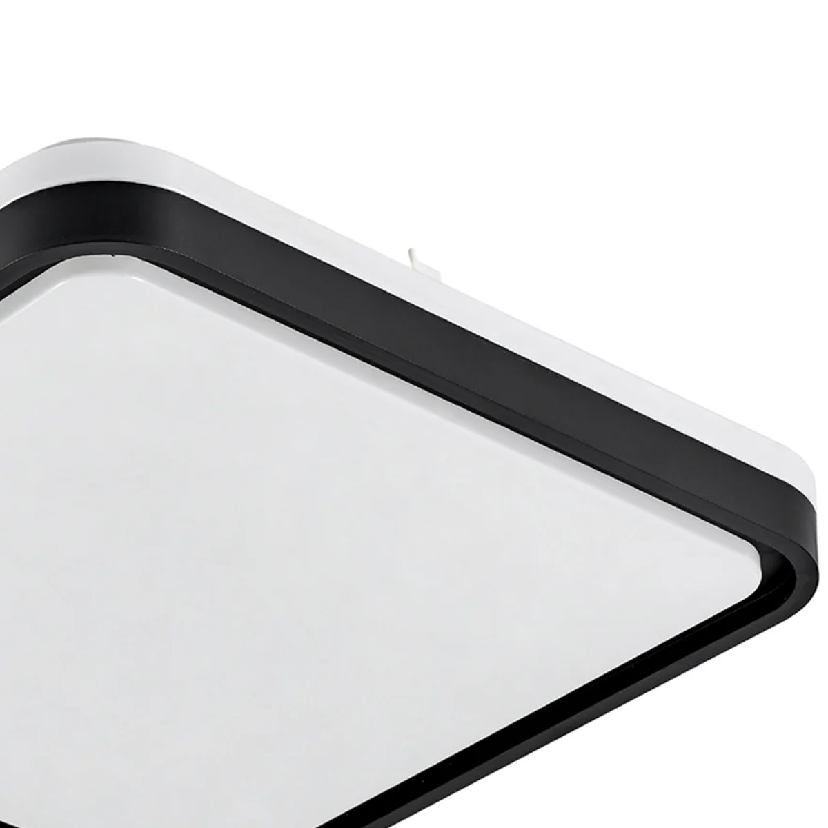 Luminária Plafon Led Sobrepor Vontae Preto 120W Bivolt Luz Amarela/Neutra/Branca 3000/4000/6000K - Hevvy