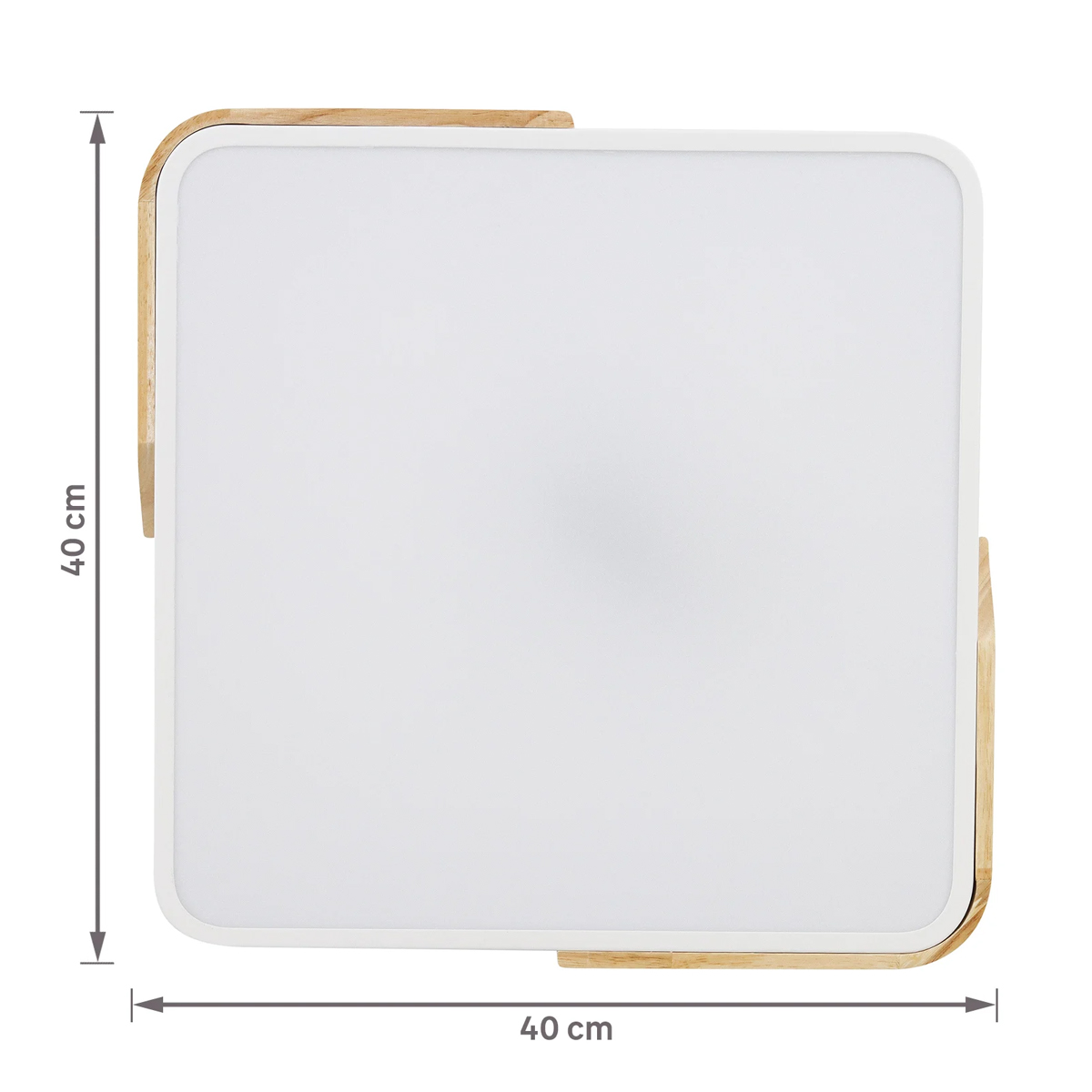 Luminária Plafon Led Sobrepor Wood 48/96W Bivolt Luz Amarela/Neutra/Branca 3000/4000/6000K - Hevvy