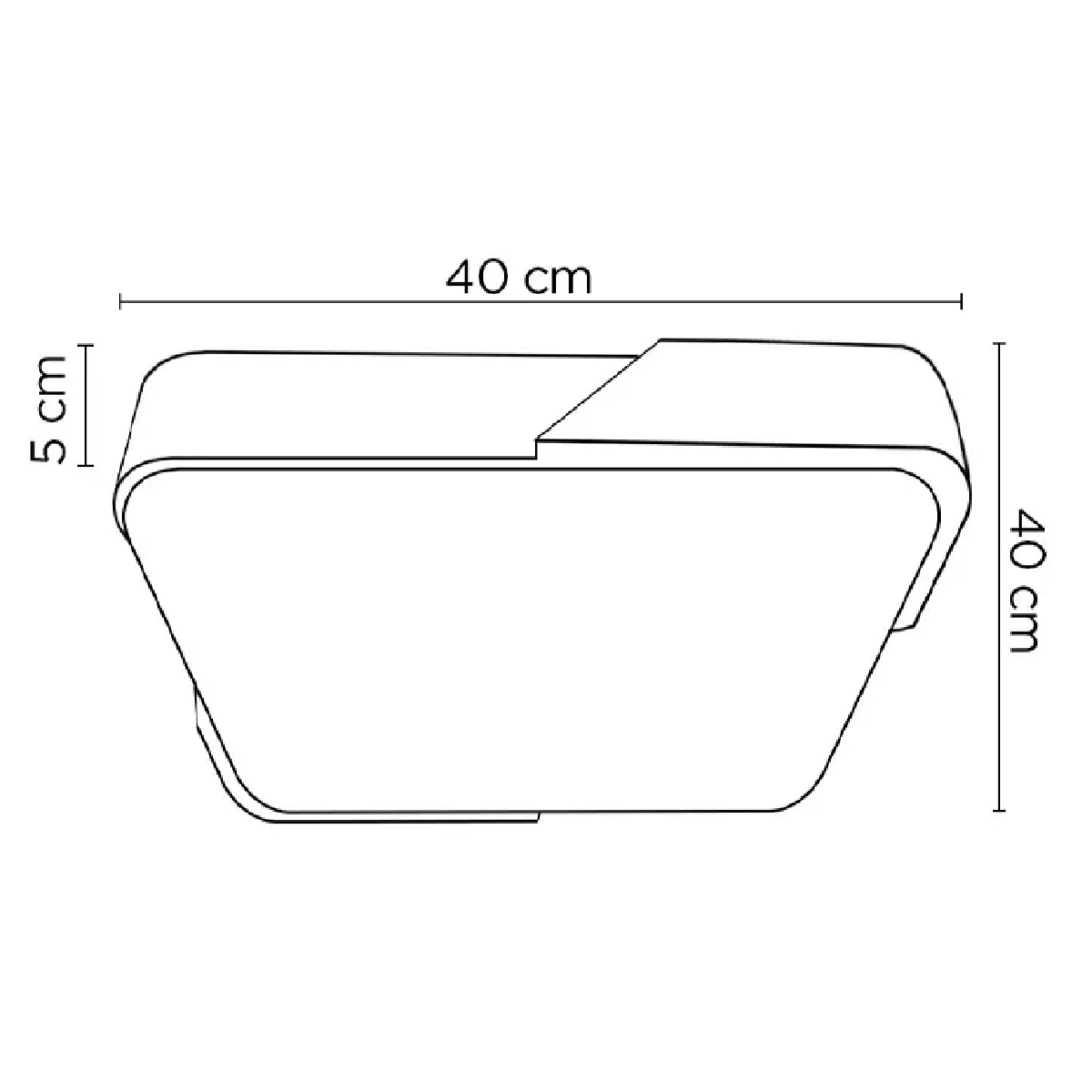 Luminária Plafon Led Sobrepor Wood 48/96W Bivolt Luz Amarela/Neutra/Branca 3000/4000/6000K - Hevvy