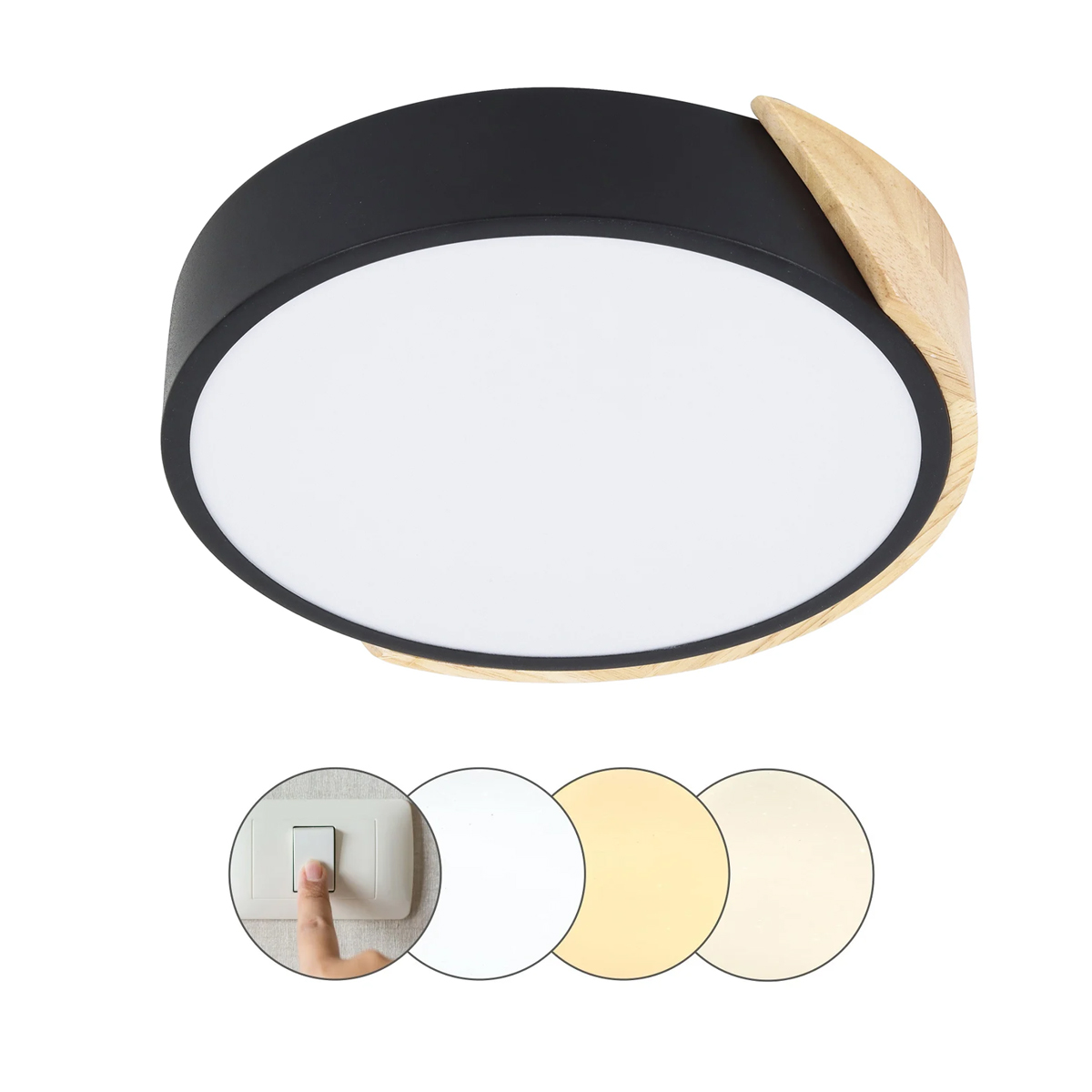 Luminária Plafon Led Sobrepor Inspiration 18/36W Bivolt Luz Amarela/Neutra/Branca 3000/4000/6000K - Hevvy