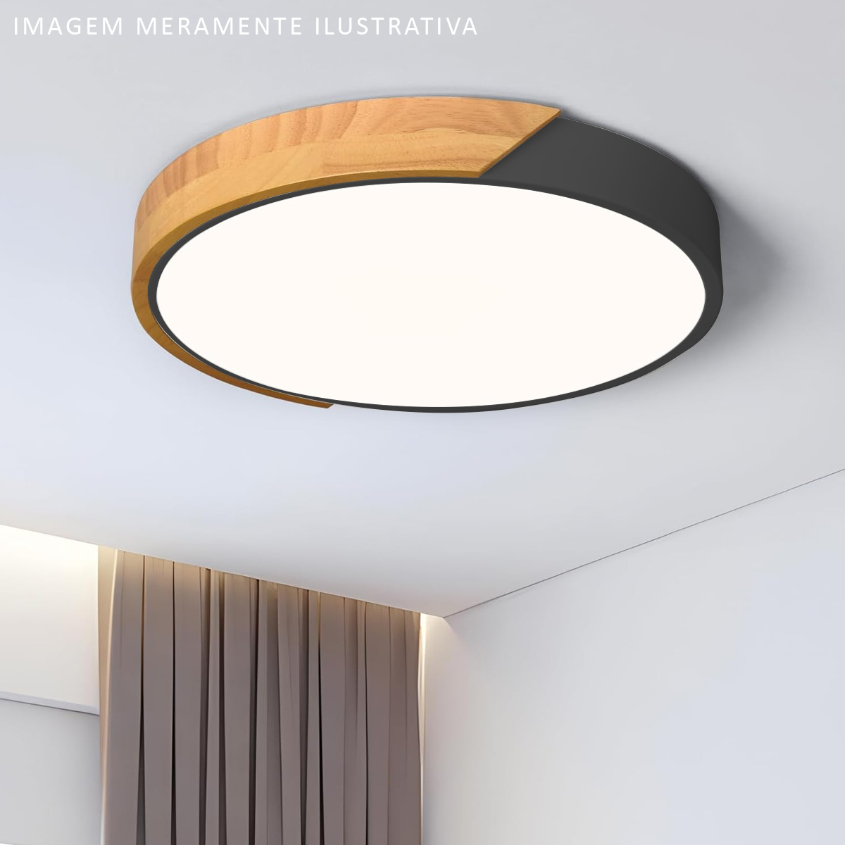 Luminária Plafon Led Sobrepor Inspiration 18/36W Bivolt Luz Amarela/Neutra/Branca 3000/4000/6000K - Hevvy