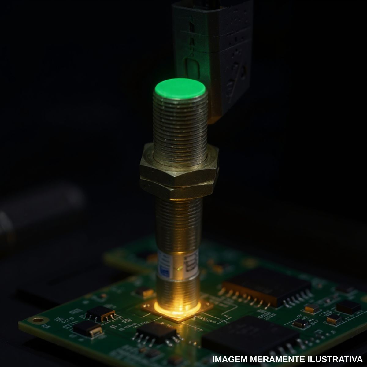 Sensor Indutivo Cilíndrico Roscado Sn=2Mm M12X1,00Mm Latão 4 Fios 10-30Vcc Conector M12 4 Pinos Pnp 1Na+1Nf Traseira Iluminada - Weg