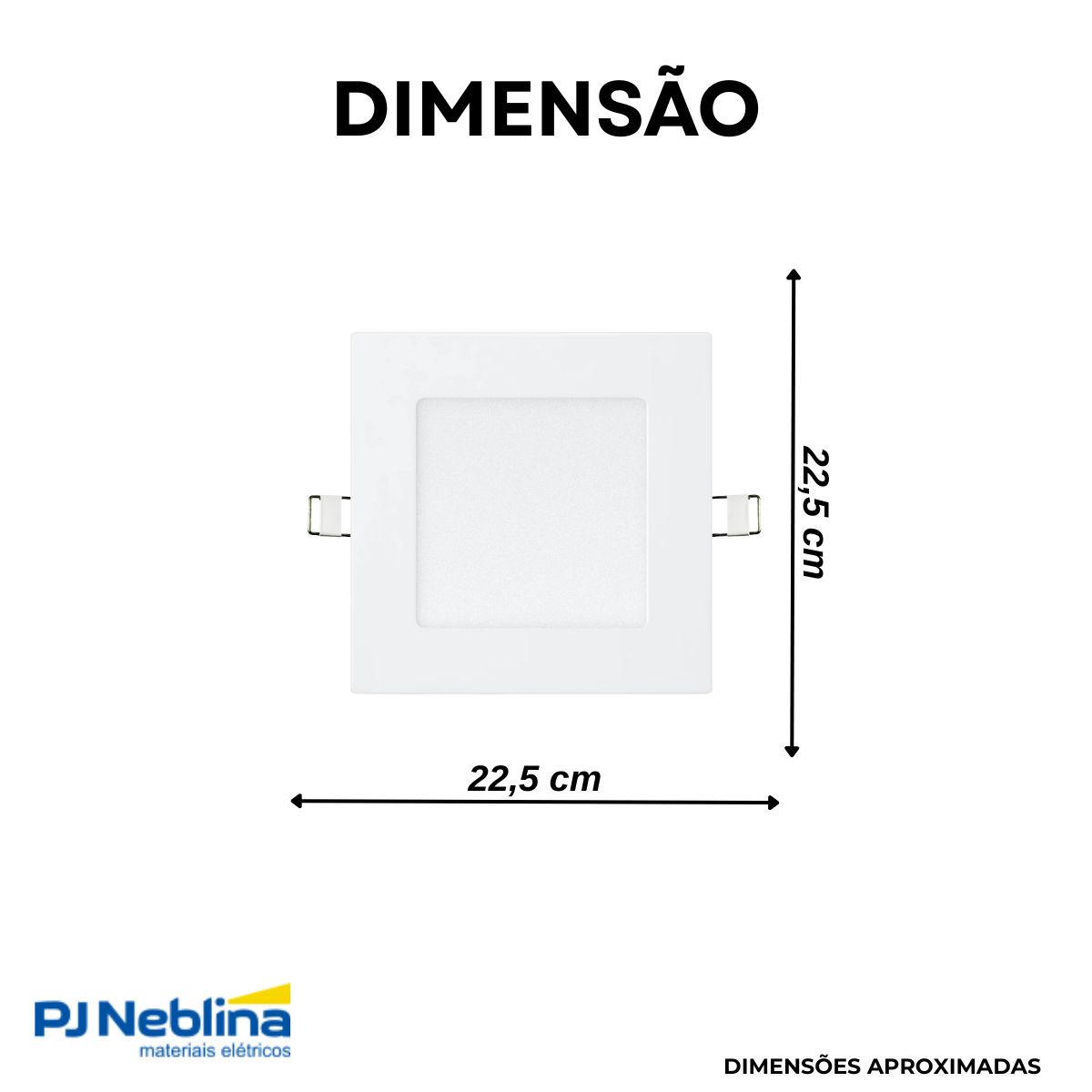 Luminária Painel Led Embutir Quadrado Branco 18W Bivolt 6500K Branco Frio 1440Lm Difusor Polipropileno - Ledvance