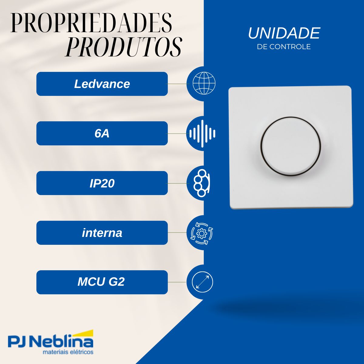 Unidade De Controle Manual 6A 1-10V Ip20 Dim Mcu G2 - Ledvance
