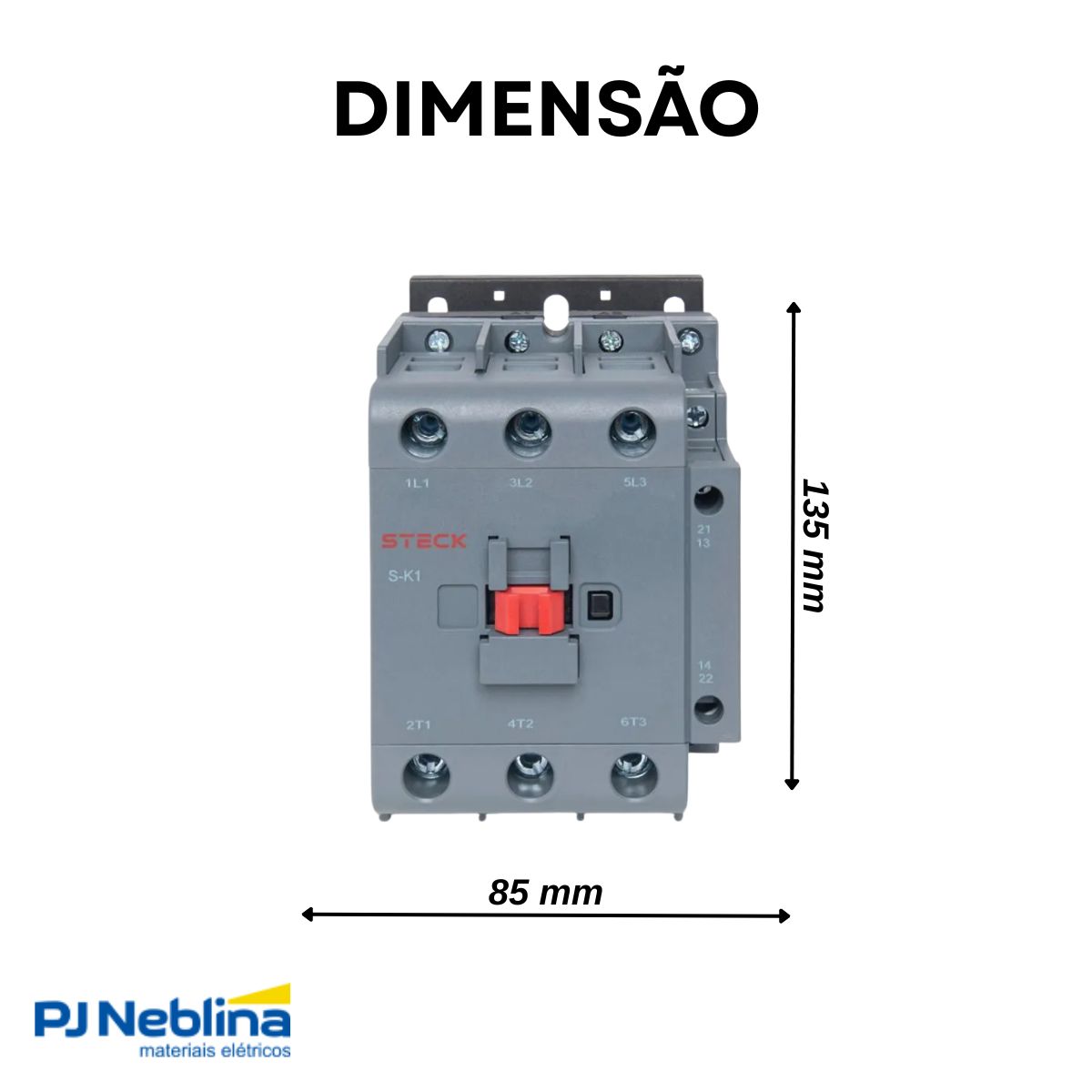 Contator Potencia Tripolar 95A 24Vcc 1Na+1Nf 50/60Hz - Steck