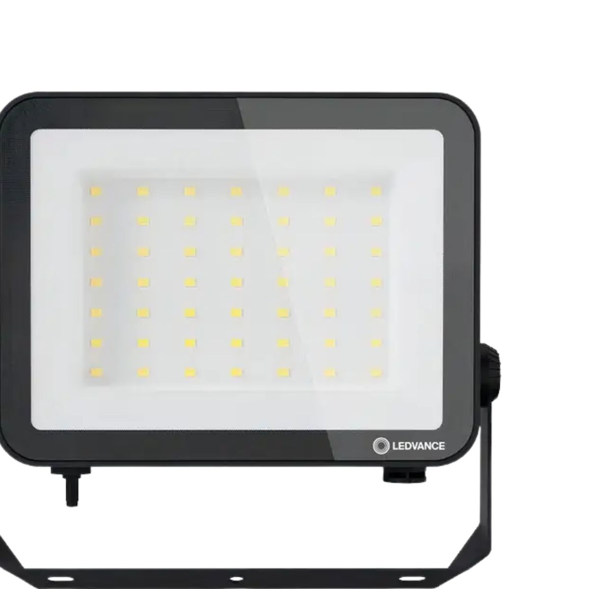 Luminária Refletor Led Retangular Sobrepor Preto 50W Bivolt 5000K Luz Do Dia 5000Lm Difusor Vidro Ip65 - Ledvance