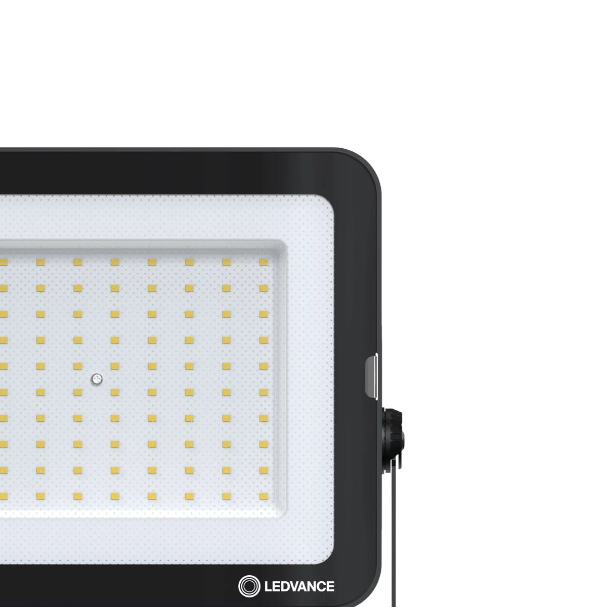 Luminária Refletor Led Retangular Sobrepor Preto 100W Bivolt 5000K Luz Do Dia 10000Lm Difusor Vidro Ip65 - Ledvance