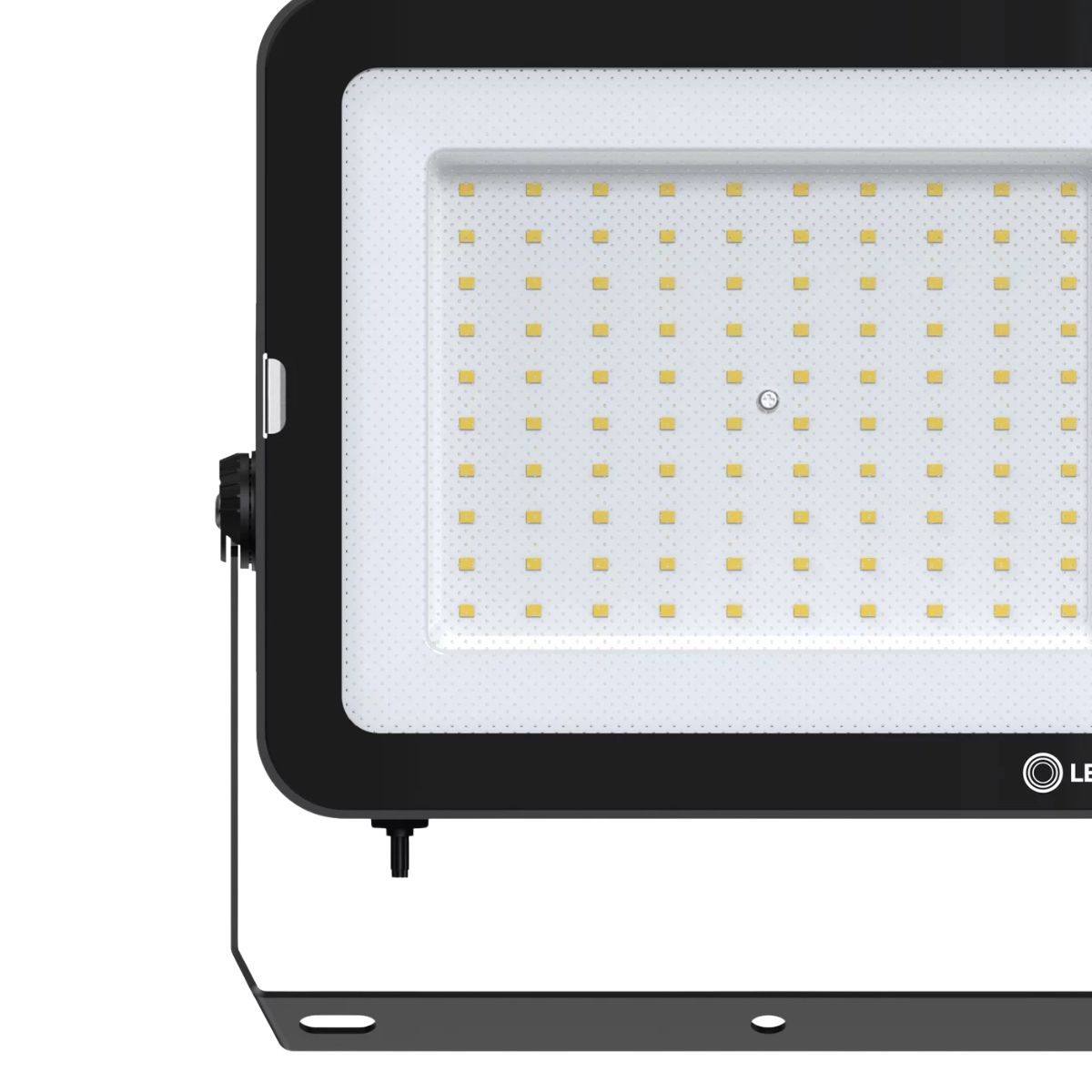 Luminária Refletor Led Retangular Sobrepor Preto 100W Bivolt 5000K Luz Do Dia 10000Lm Difusor Vidro Ip65 - Ledvance