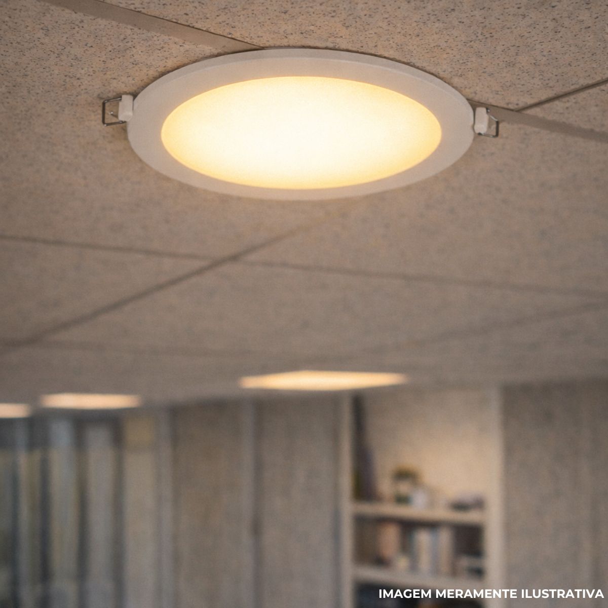 Luminária Painel Led Embutir Redondo Branco 12W Bivolt 4000K Branco Neutro 840Lm Difusor Polipropileno - Ledvance - Código Fabricante: 7021617