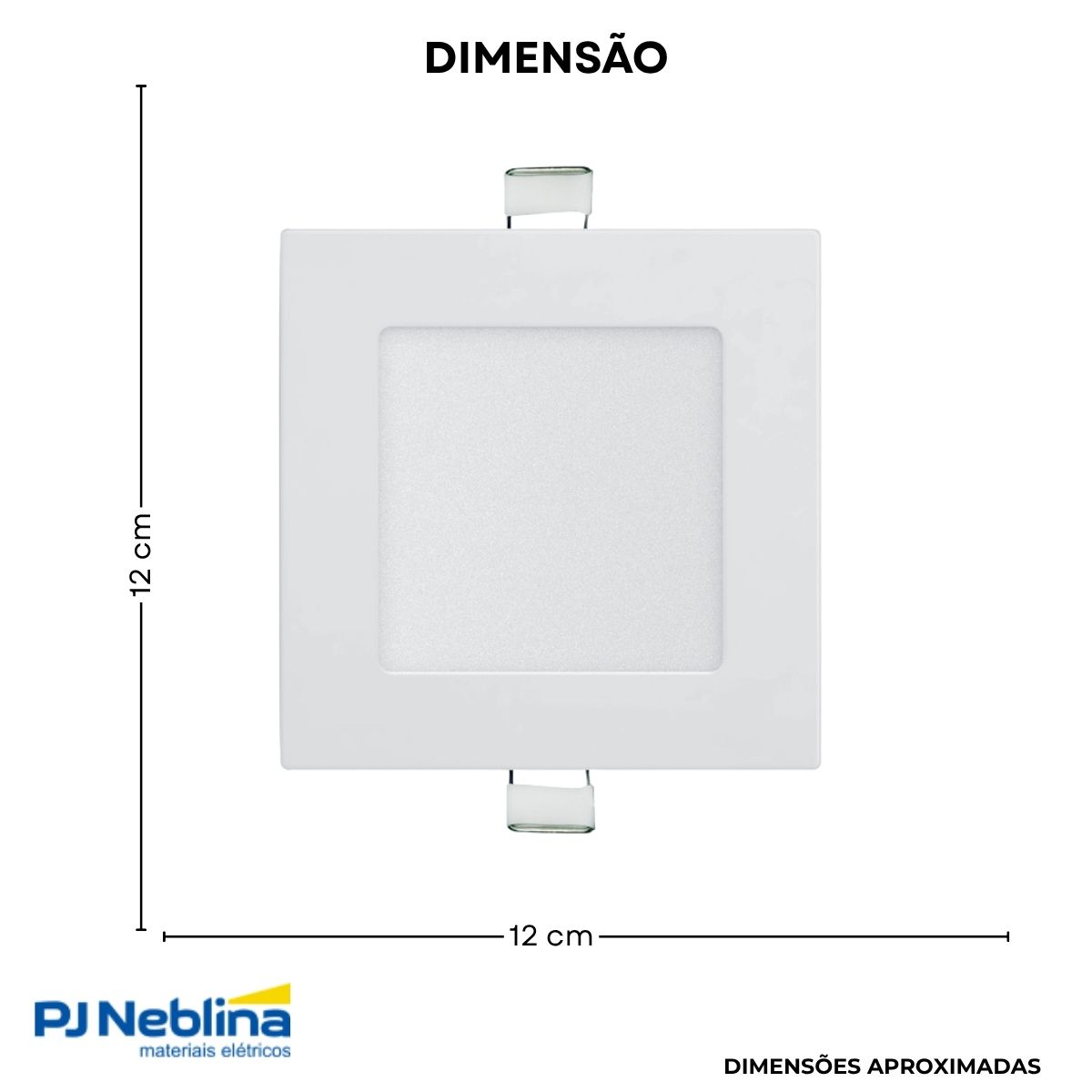 Luminária Painel Led Embutir Quadrado Bc 6W Bivolt 3000K Branco Quente 400Lm Difusor Polipropileno - Ledvance