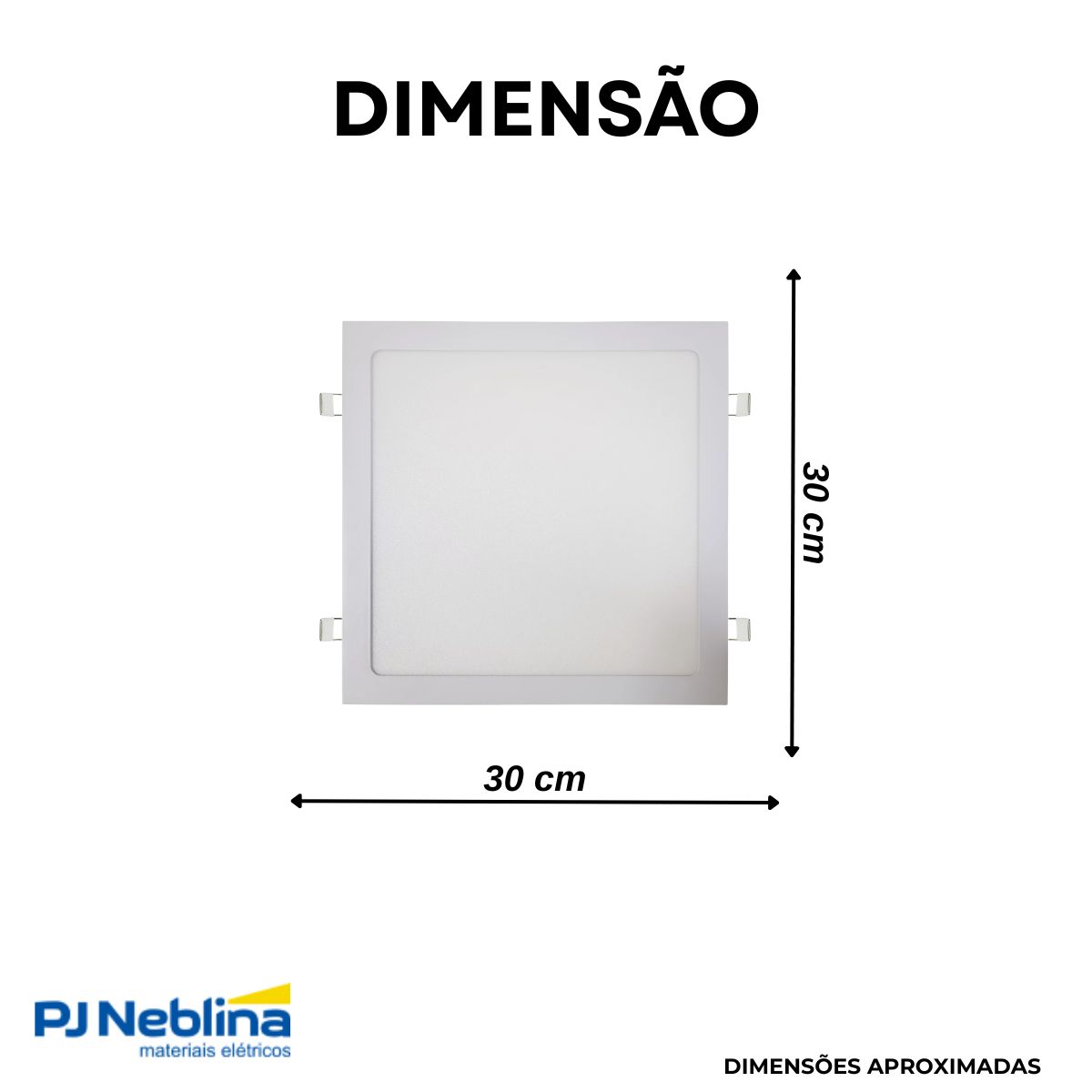 Luminária Painel Led Embutir Quadrado Branco 24W Bivolt 3000K Branco Quente 1680Lm Difusor Polipropileno - Ledvance