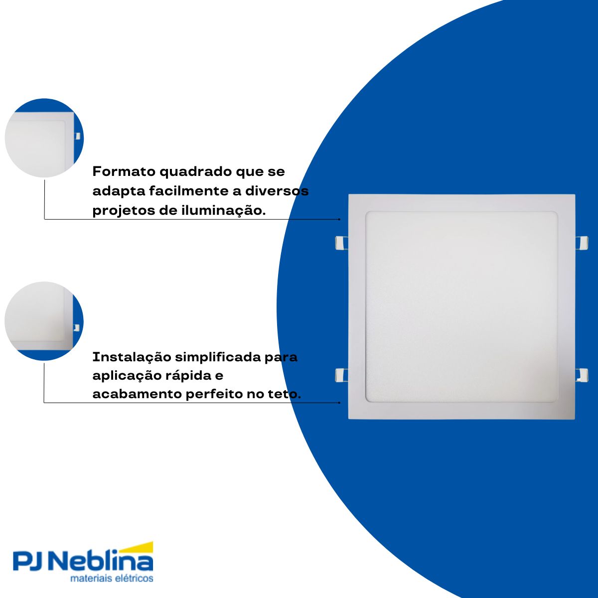 Luminária Painel Led Embutir Quadrado Branco 24W Bivolt 4000K Branco Neutro 1800Lm Difusor Polipropileno - Ledvance