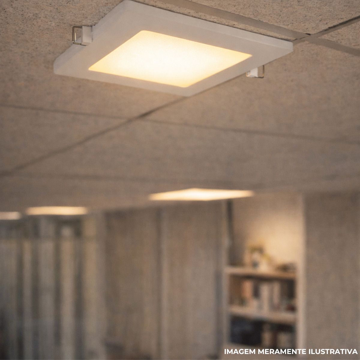 Luminária Painel Led Embutir Quadrado Branco 24W Bivolt 6500K Branco Frio 1920Lm Difusor Polipropileno - Ledvance