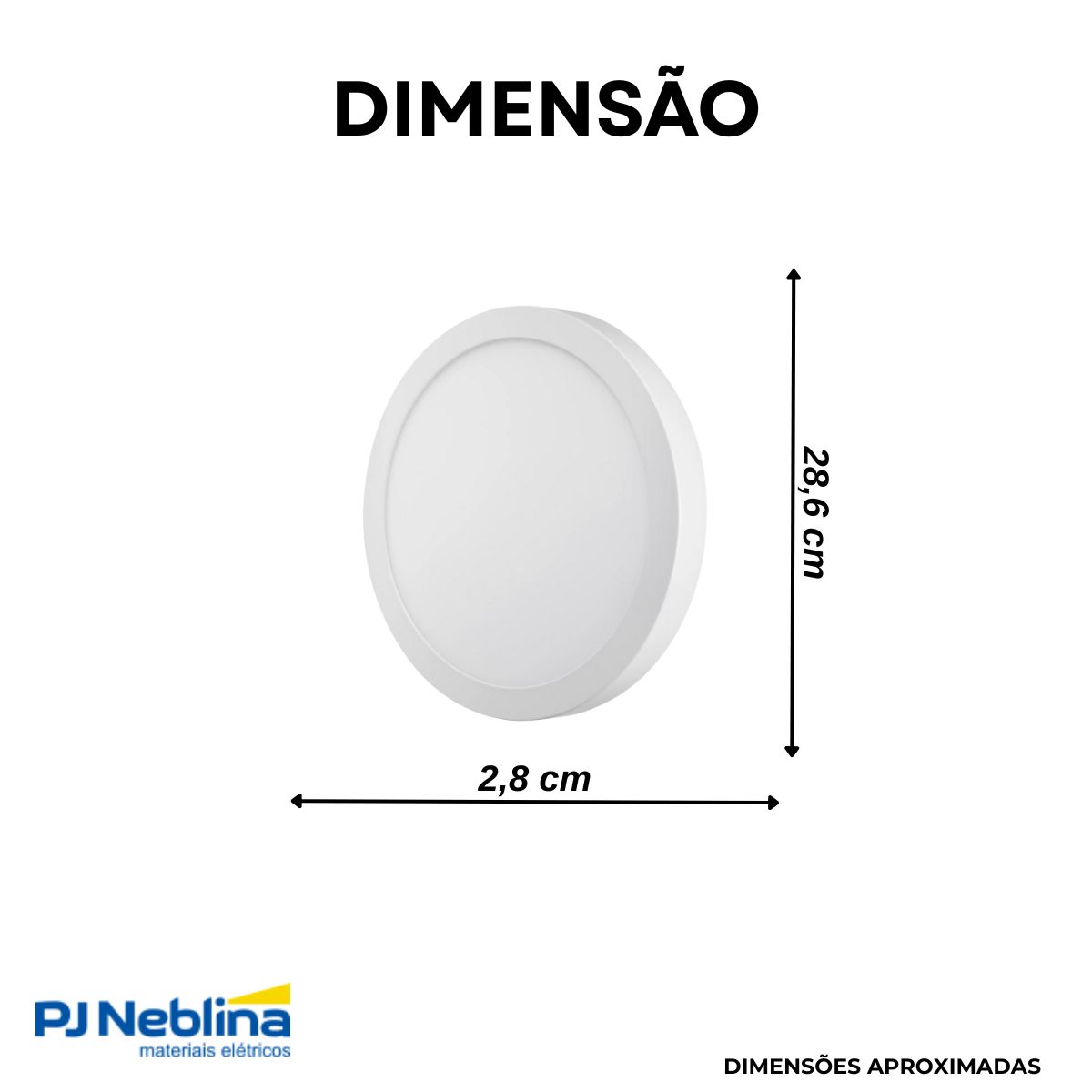 Luminária Plafon Led Sobrepor Redondo Branco 24W Bivolt 4000K Branco Neutro 1800Lm Difusor Polipropileno - Ledvance