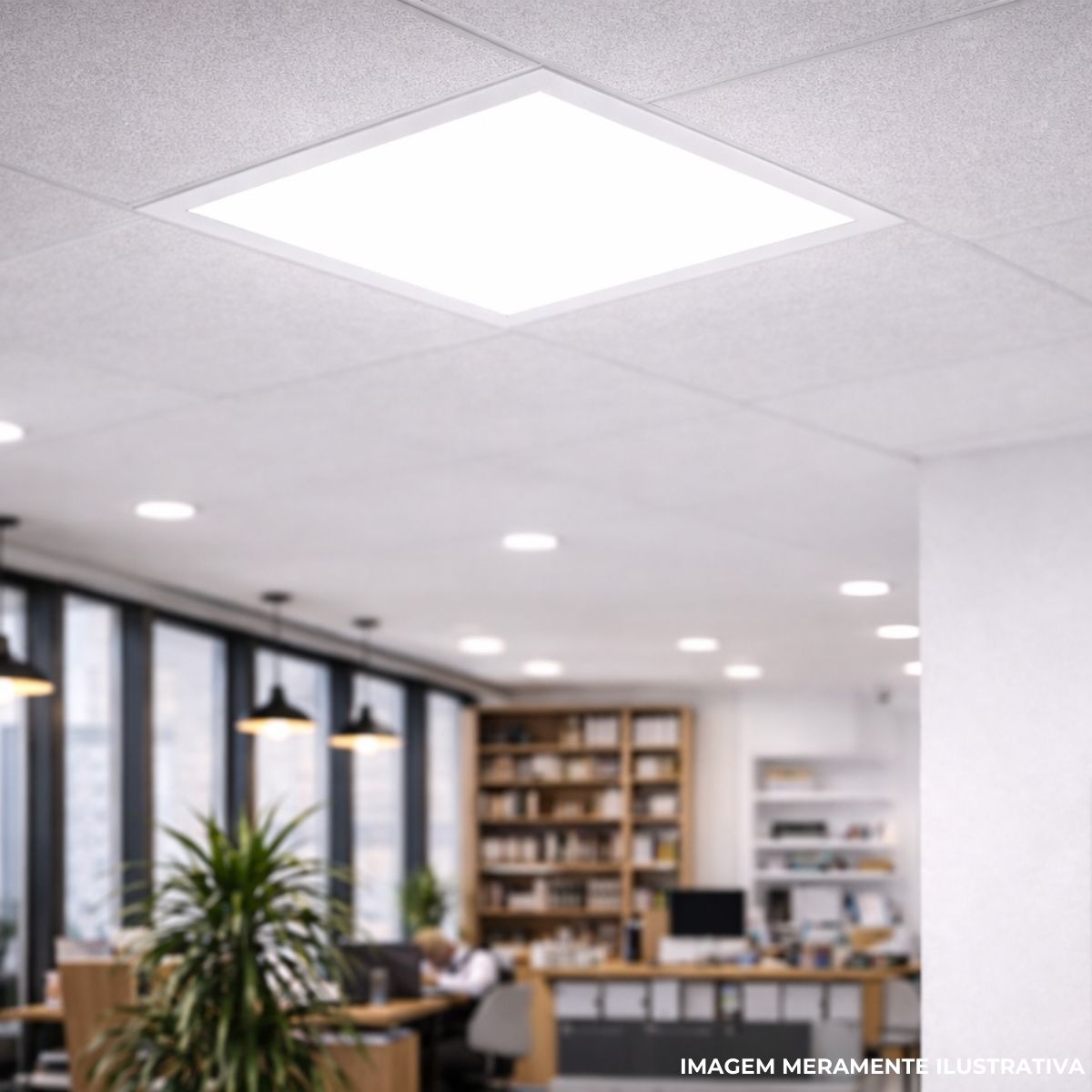 Luminária Plafon Led Sobrepor Quadrado Branco 12W Bivolt 3000K Branco Quente 840Lm Difusor Polipropileno - Ledvance