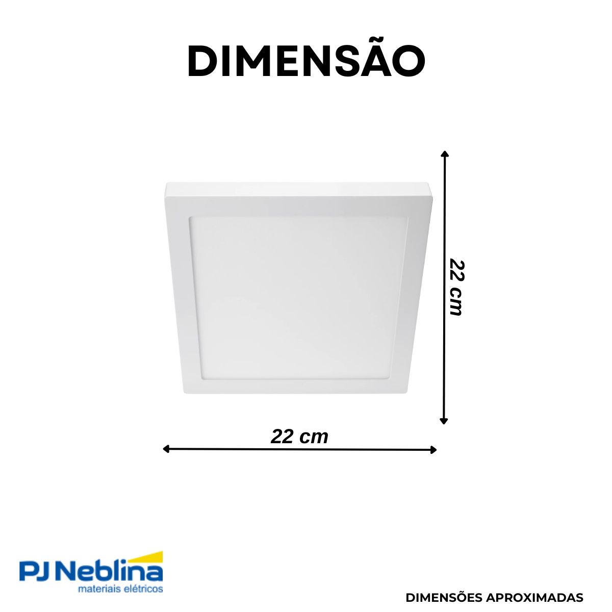 Luminária Plafon Led Sobrepor Quadrado Branco 18W Bivolt 6500K Branco Frio 1440Lm Difusor Polipropileno - Ledvance