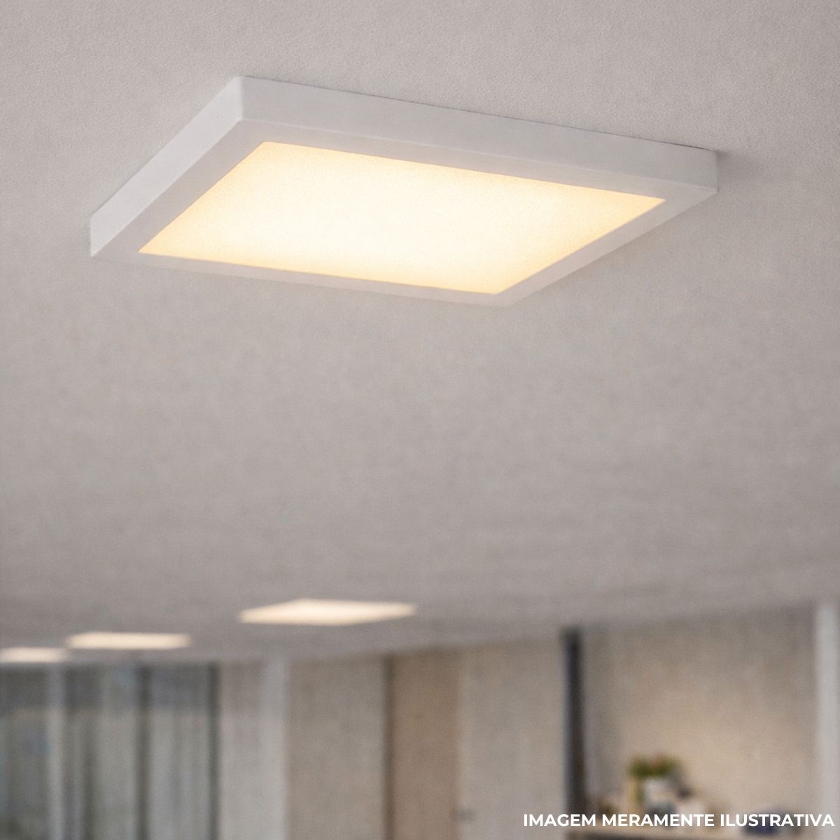 Luminária Plafon Led Sobrepor Quadrado Branco 18W Bivolt 6500K Branco Frio 1440Lm Difusor Polipropileno - Ledvance