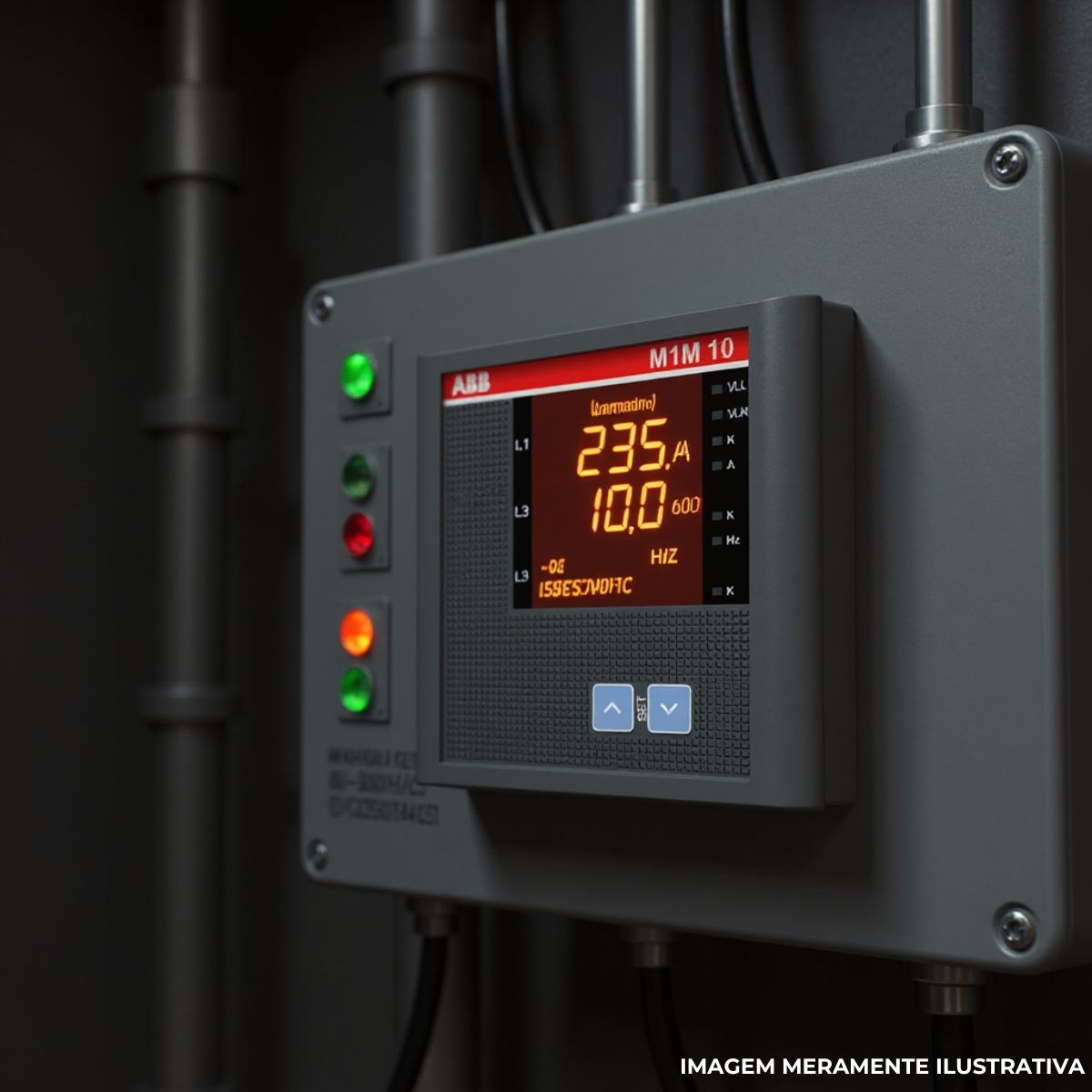 Medidor Grandezas Eletricas V, I, F, 80-300vca/vcc