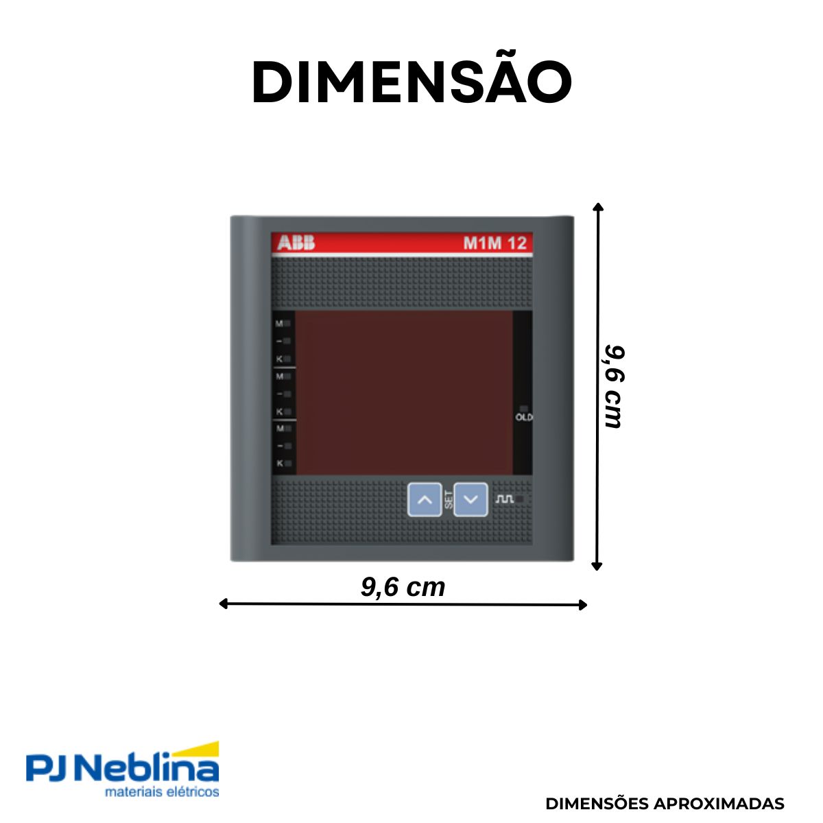 Medidor Grandezas Eletricas V, I, F, Pa, Ea, Fp, 80-300vca/v