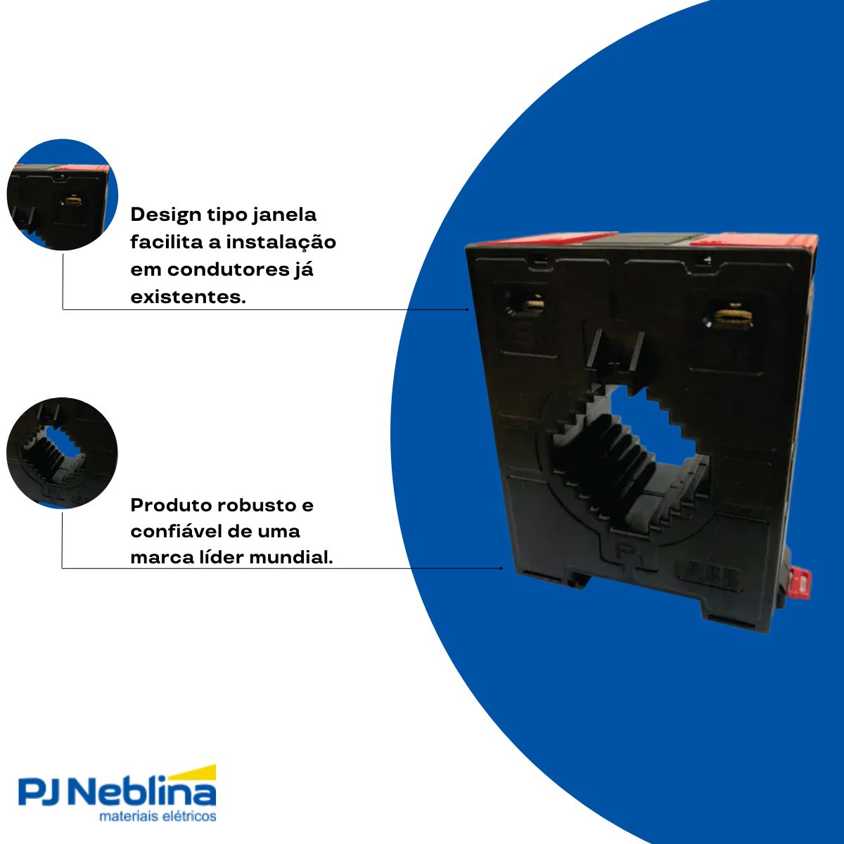 Transformador Corrente Janela 250/5a 5va Classe 0,6 0,6kv 50