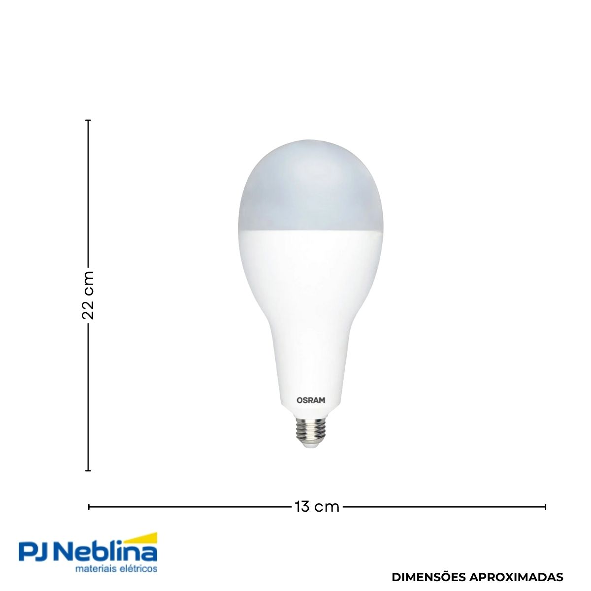 Lâmpada Led Bulbo Alta Potencia T 60W Bivolt E27 6500K Branco Frio Luz Branca 5400Lm - Ledvance