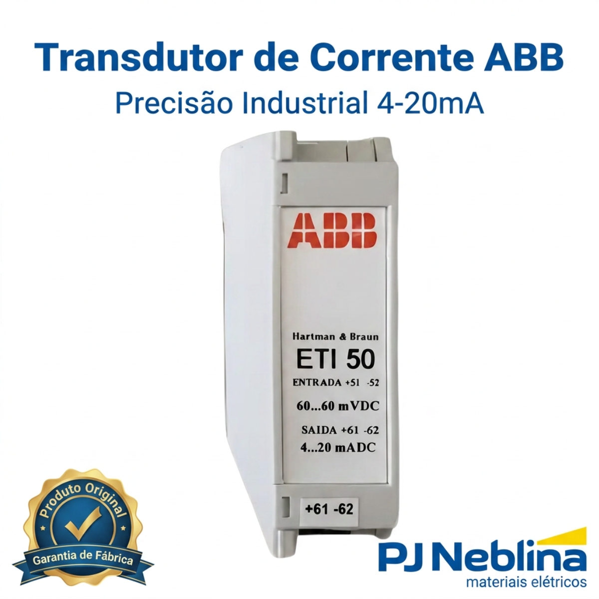 Transdutor Corrente 4-20Ma 750V 10V 85-265V 60Hz Ip20/Ip40 - Abb