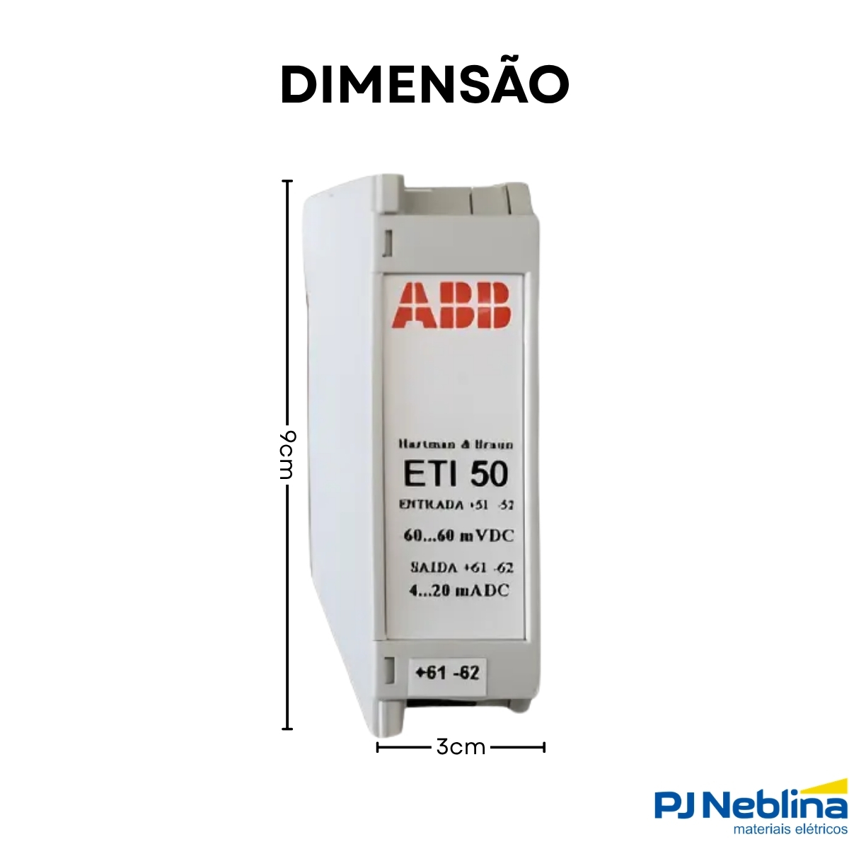 Transdutor Corrente 4-20Ma 750V 10V 85-265V 60Hz Ip20/Ip40 - Abb