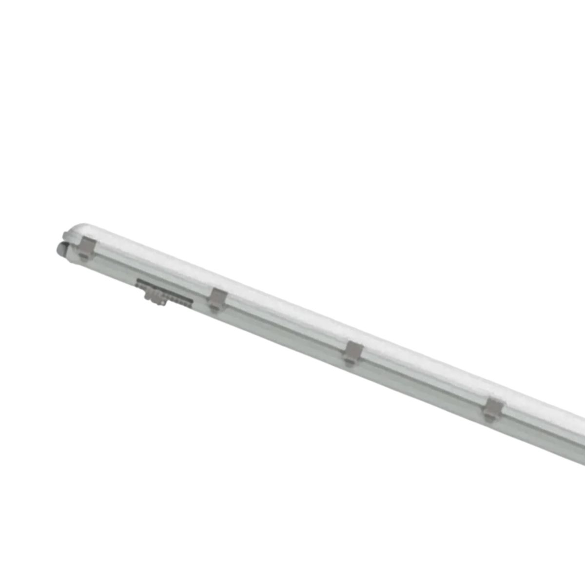 Luminária Hermética Led Sobrepor 36W Bivolt 6500K Branco Frio Cinza Difusor Policarbonato 5400Lm Ip65