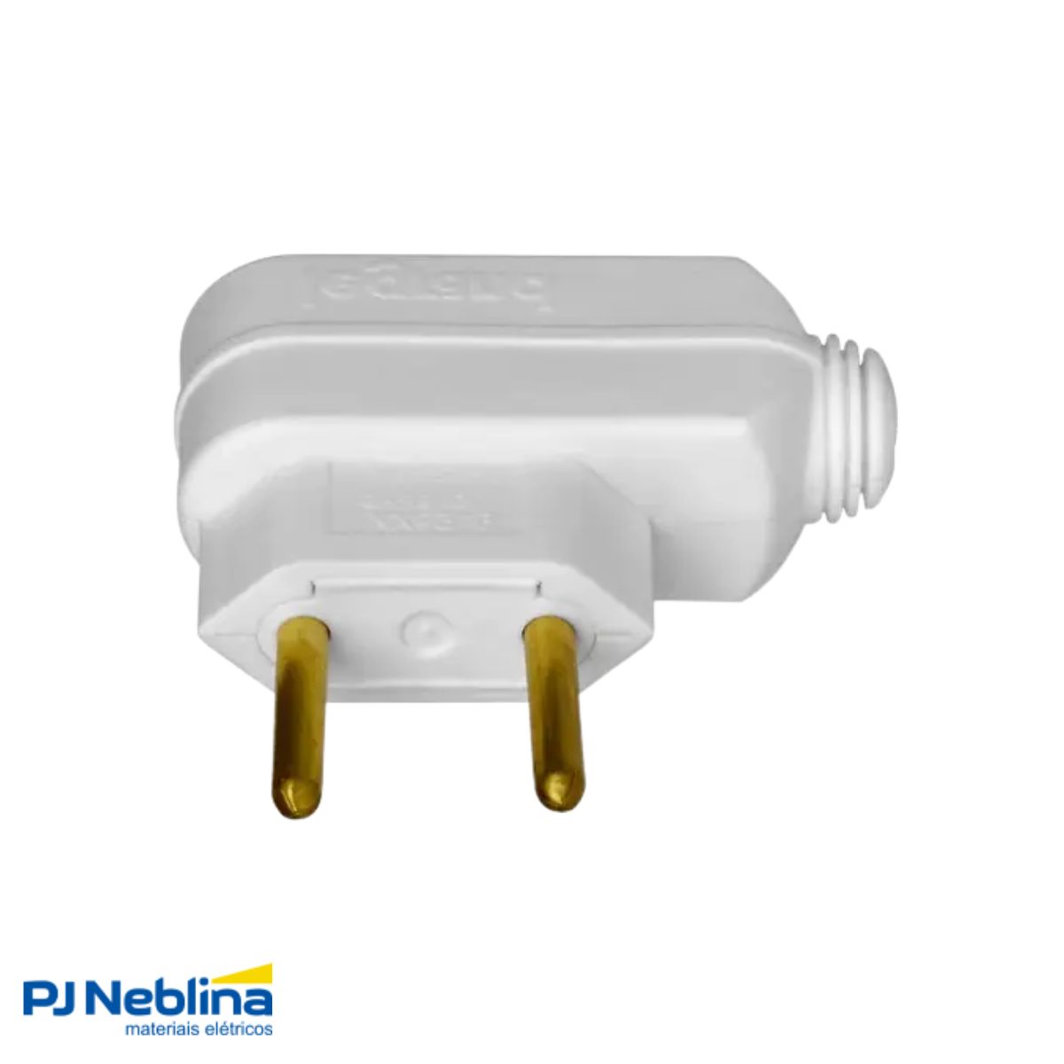 Plug Macho 2p 10a 250v Bc Lateral 90g