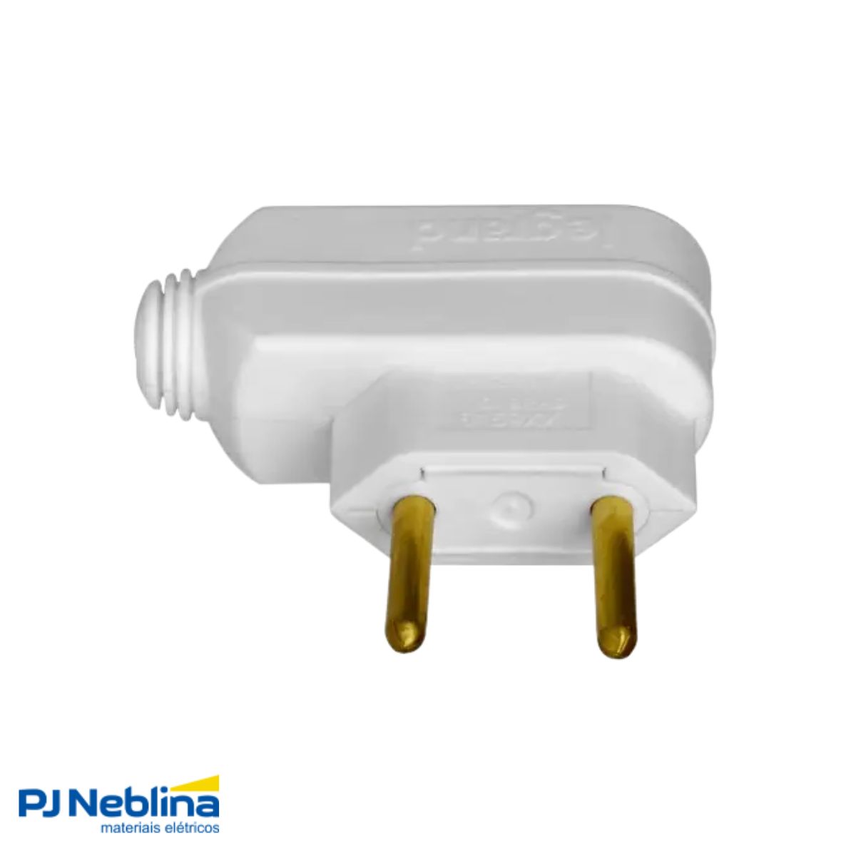 Plug Macho 2p 10a 250v Bc Lateral 90g