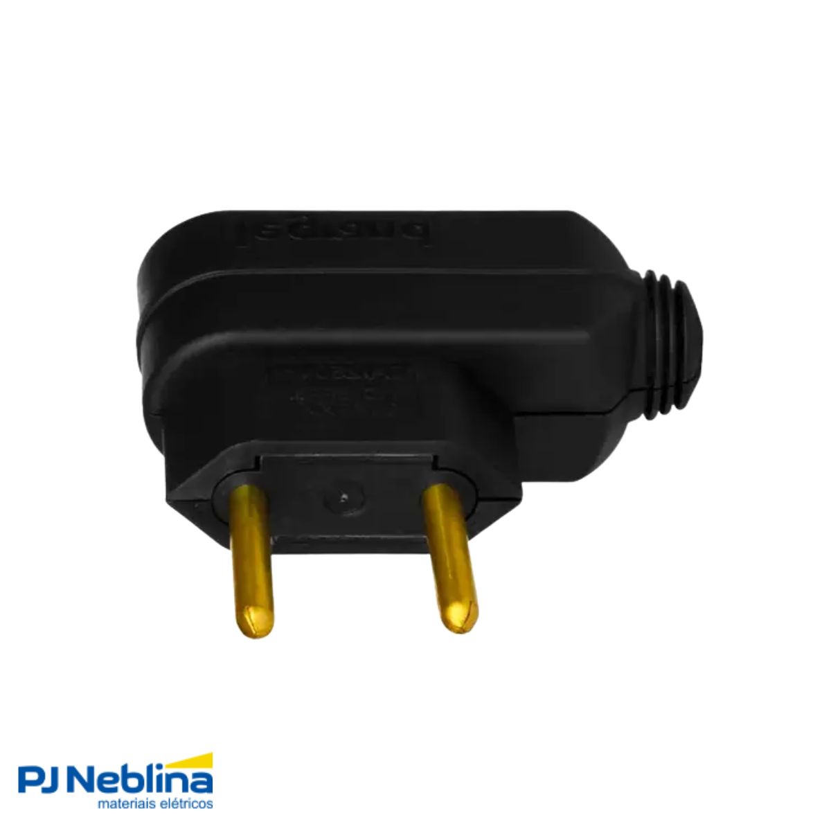 Plug Macho 2p 10a 250v Pt Lateral 90g