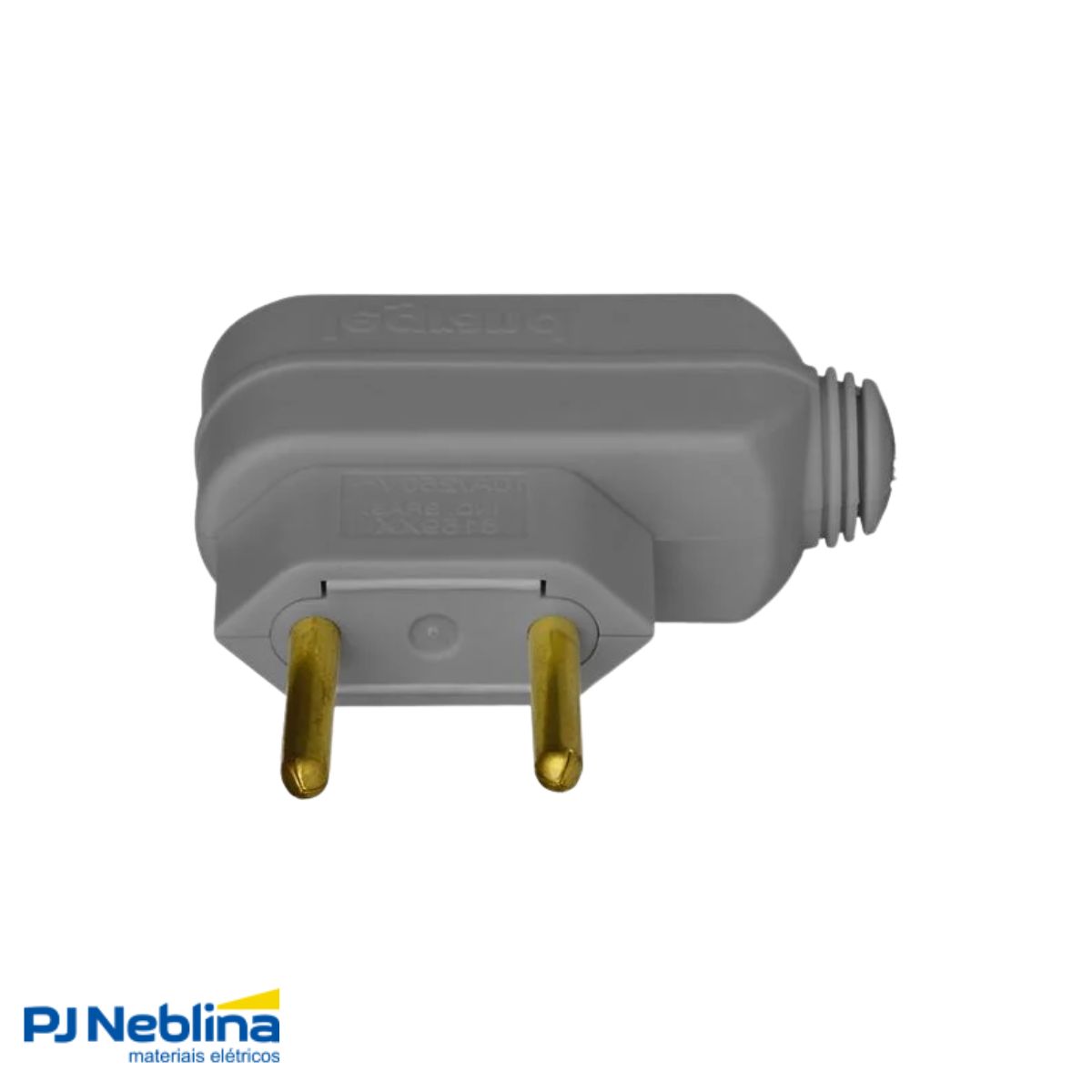 Plug Macho 2p 10a 250v Cz Lateral 90g