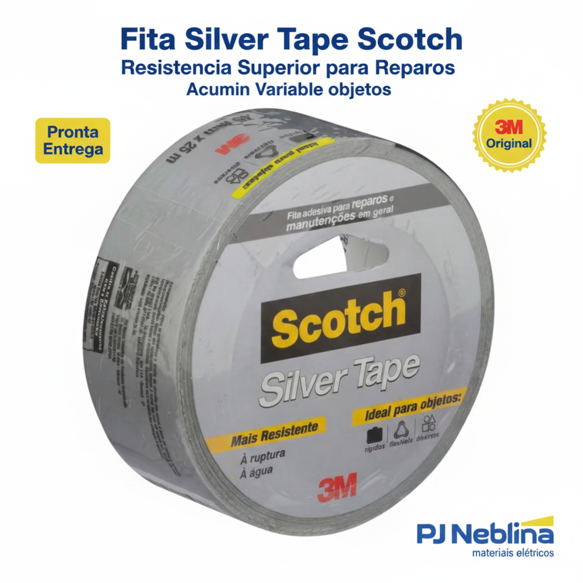 Fita Silver Tape Scotch 45Mmx25M - 3M do Brasil