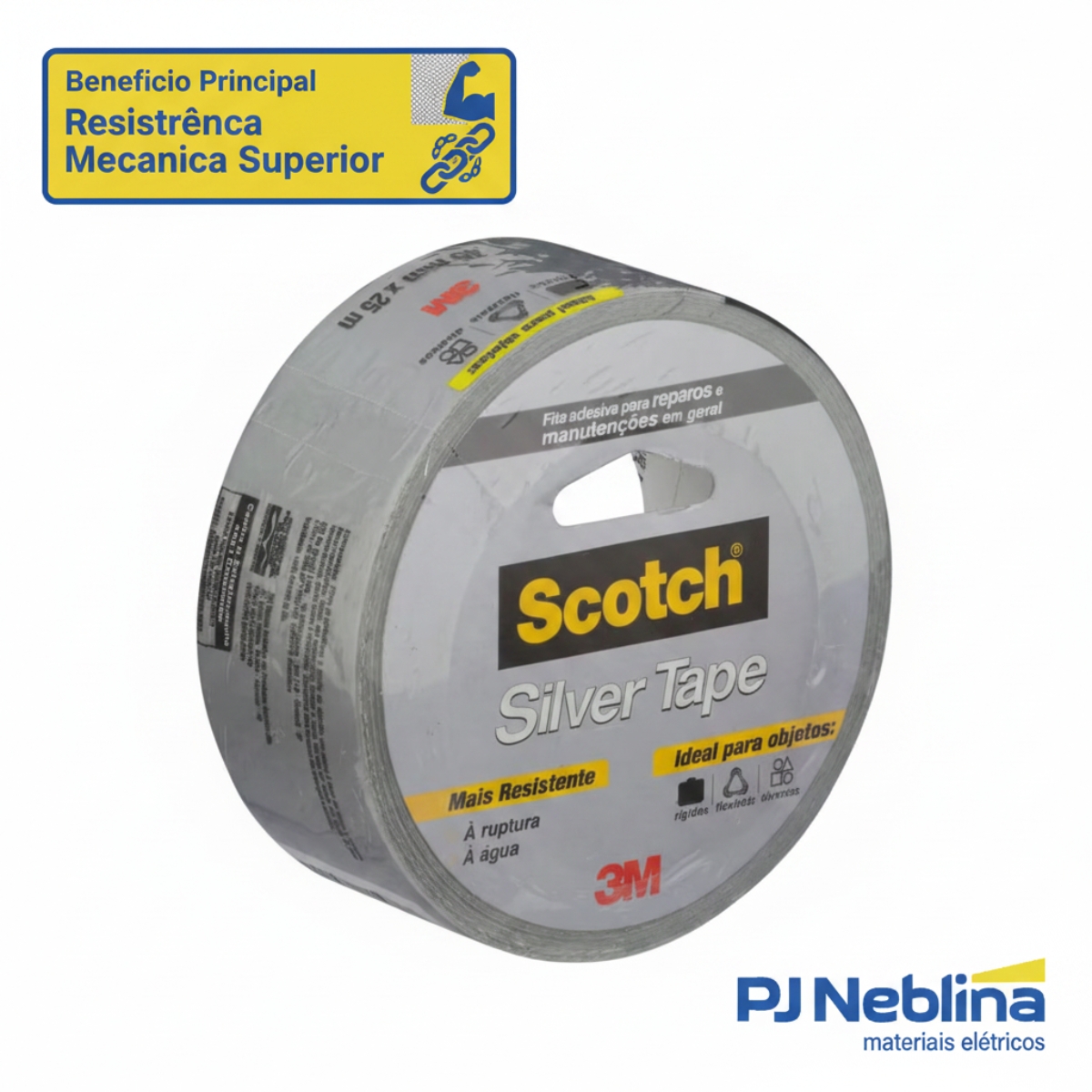 Fita Silver Tape Scotch 45Mmx25M - 3M do Brasil
