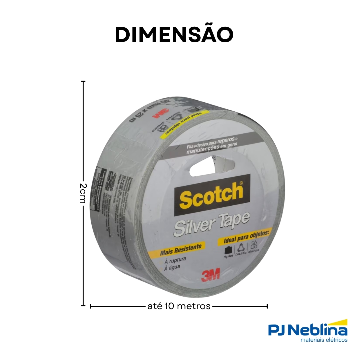 Fita Silver Tape Scotch 45Mmx25M - 3M do Brasil