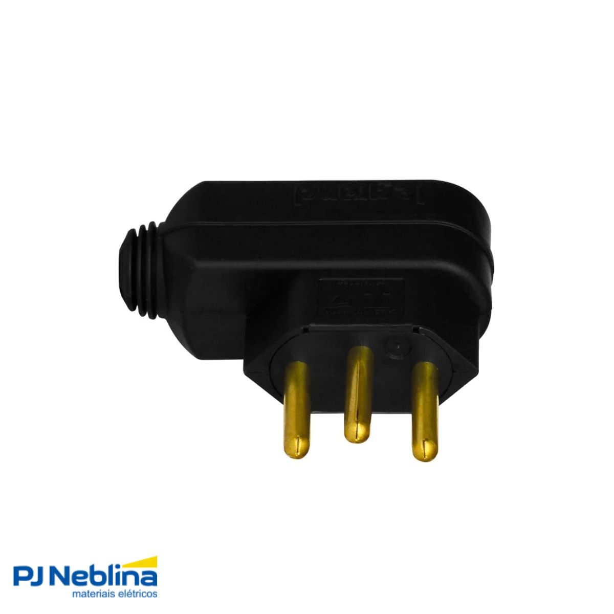 Plug Macho 2P+T 10A 250V Preto Axial - Pial