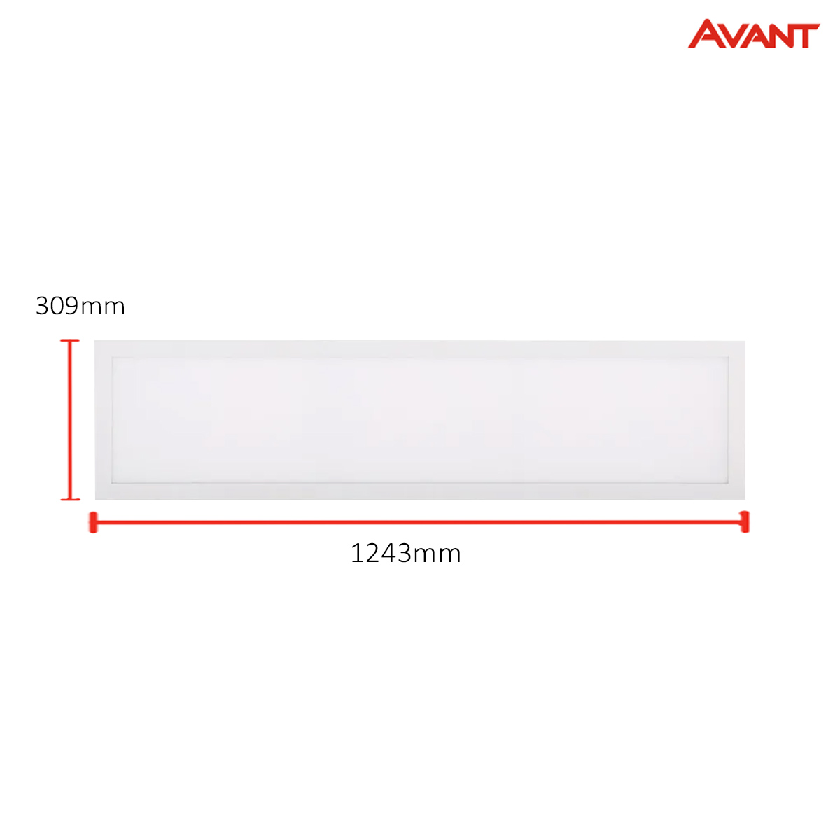 Luminária Painel Led Embutir/Pendente Retangular Branco 45W Bivolt 4000K Luz Neutra 360Lm Difusor Policarbonato Avant
