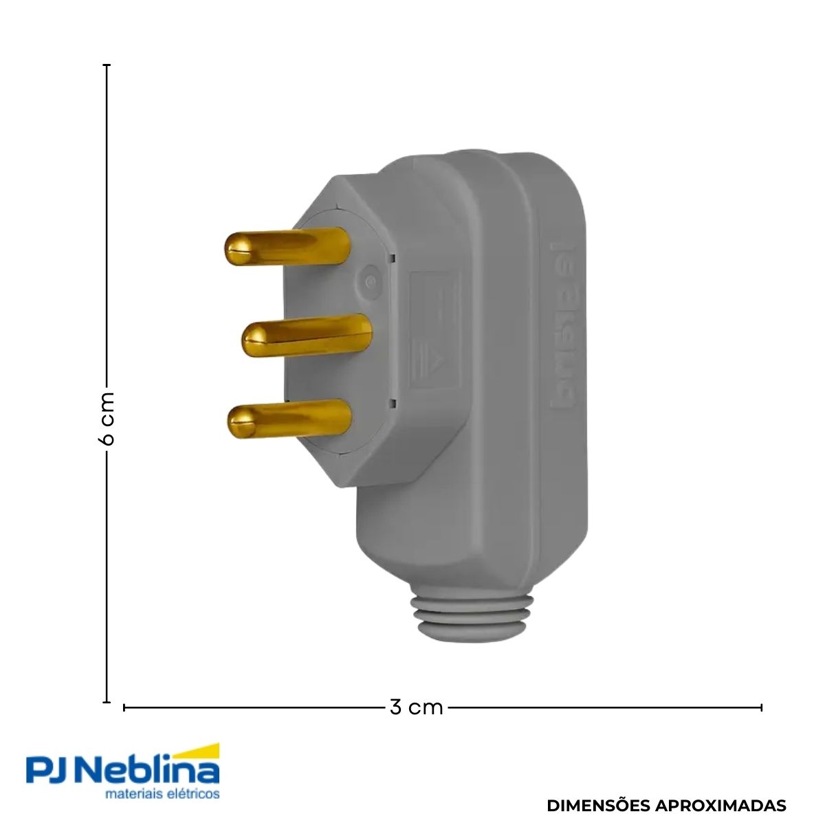 Plug Macho 2p+t 10a 250v Cz Lateral
