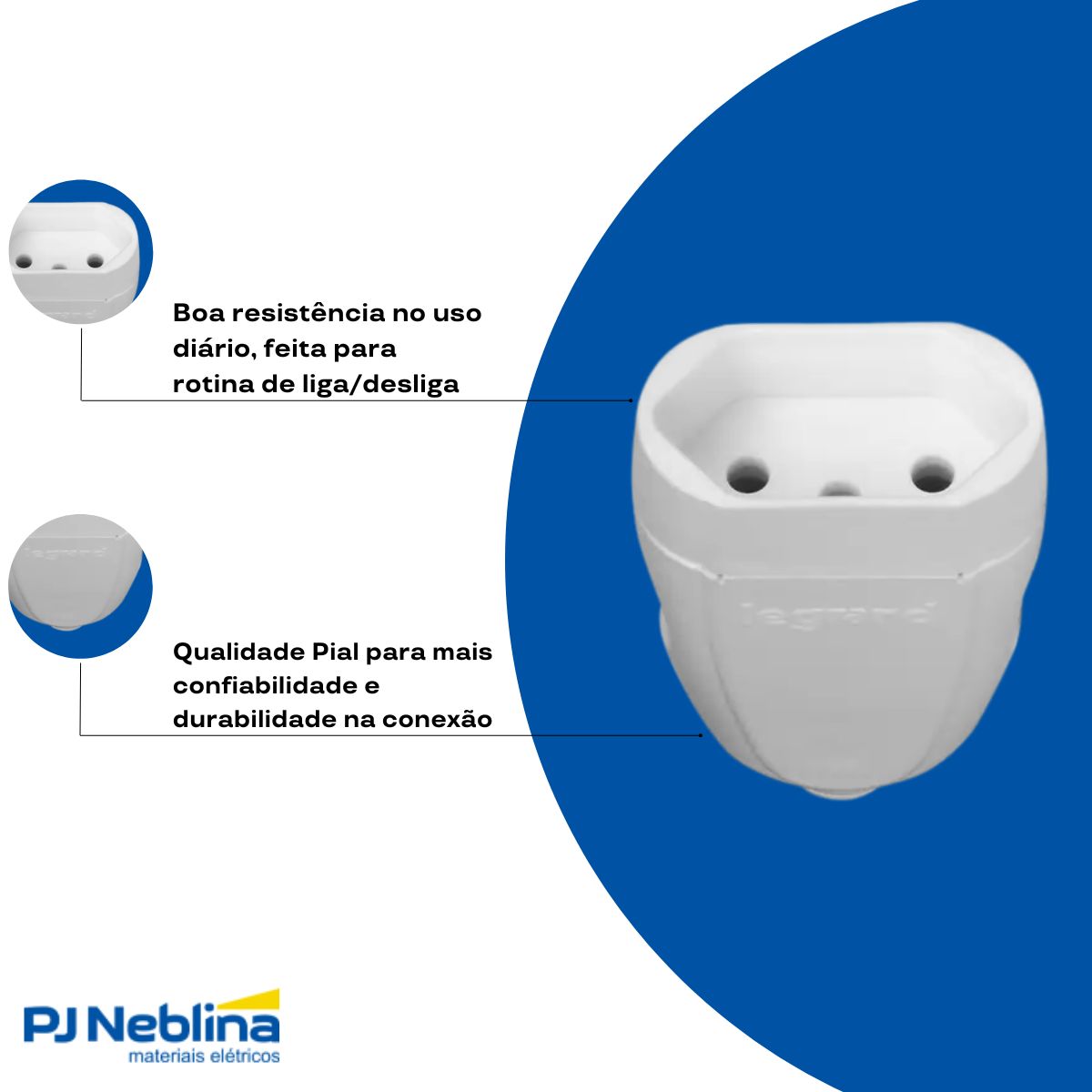 Plug Femea 2p+t 10a 250v Bc Axial