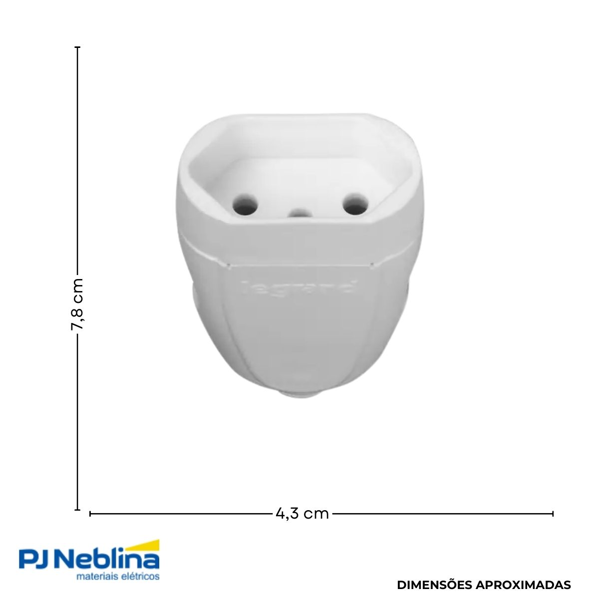 Plug Femea 2p+t 10a 250v Bc Axial