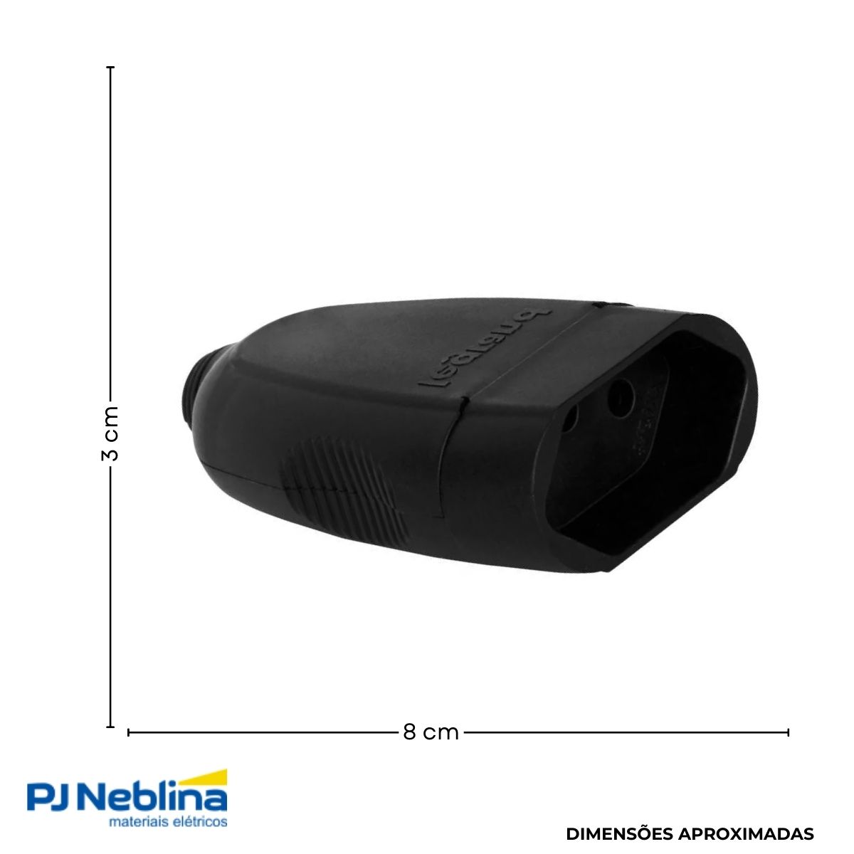 Plug Femea 2p+t 10a 250v Pt Axial