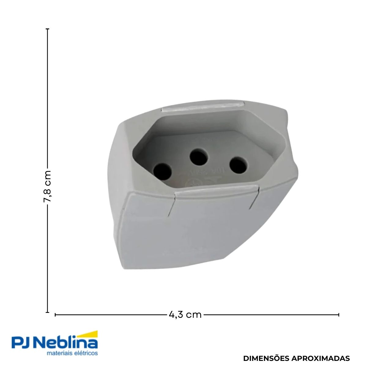 Plug Femea 2p+t 10a 250v Cz Axial