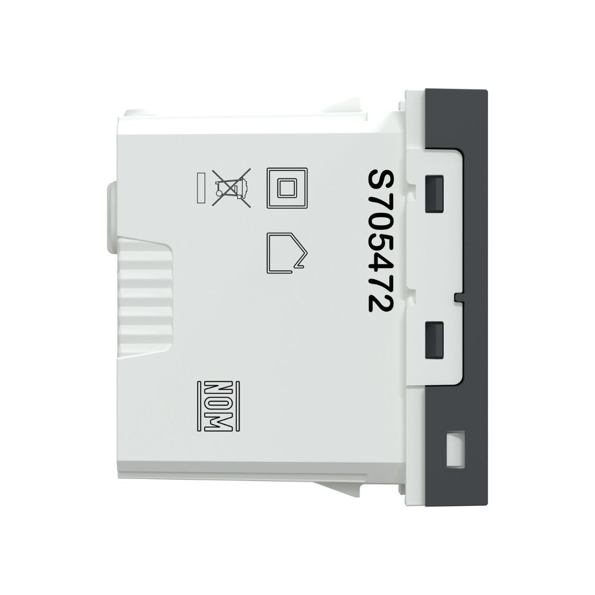 Módulo Tomada Carregador com 2 Entradas USB (Tipo A + Tipo C), 1 Módulo, 2,4 A, Bivolt, Grafite, Linha Orion â Schneider Electric