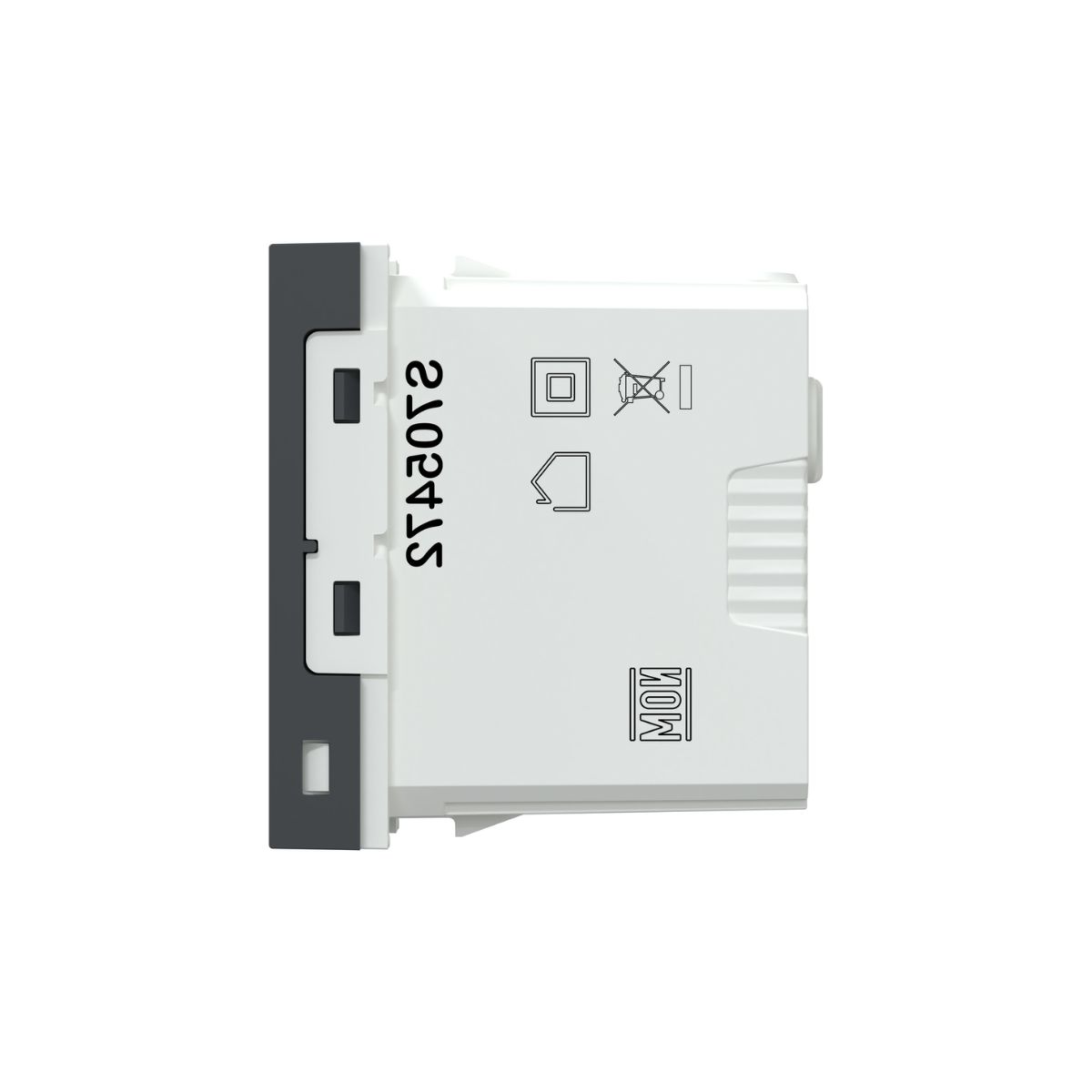 Módulo Tomada Carregador com 2 Entradas USB (Tipo A + Tipo C), 1 Módulo, 2,4 A, Bivolt, Grafite, Linha Orion â Schneider Electric