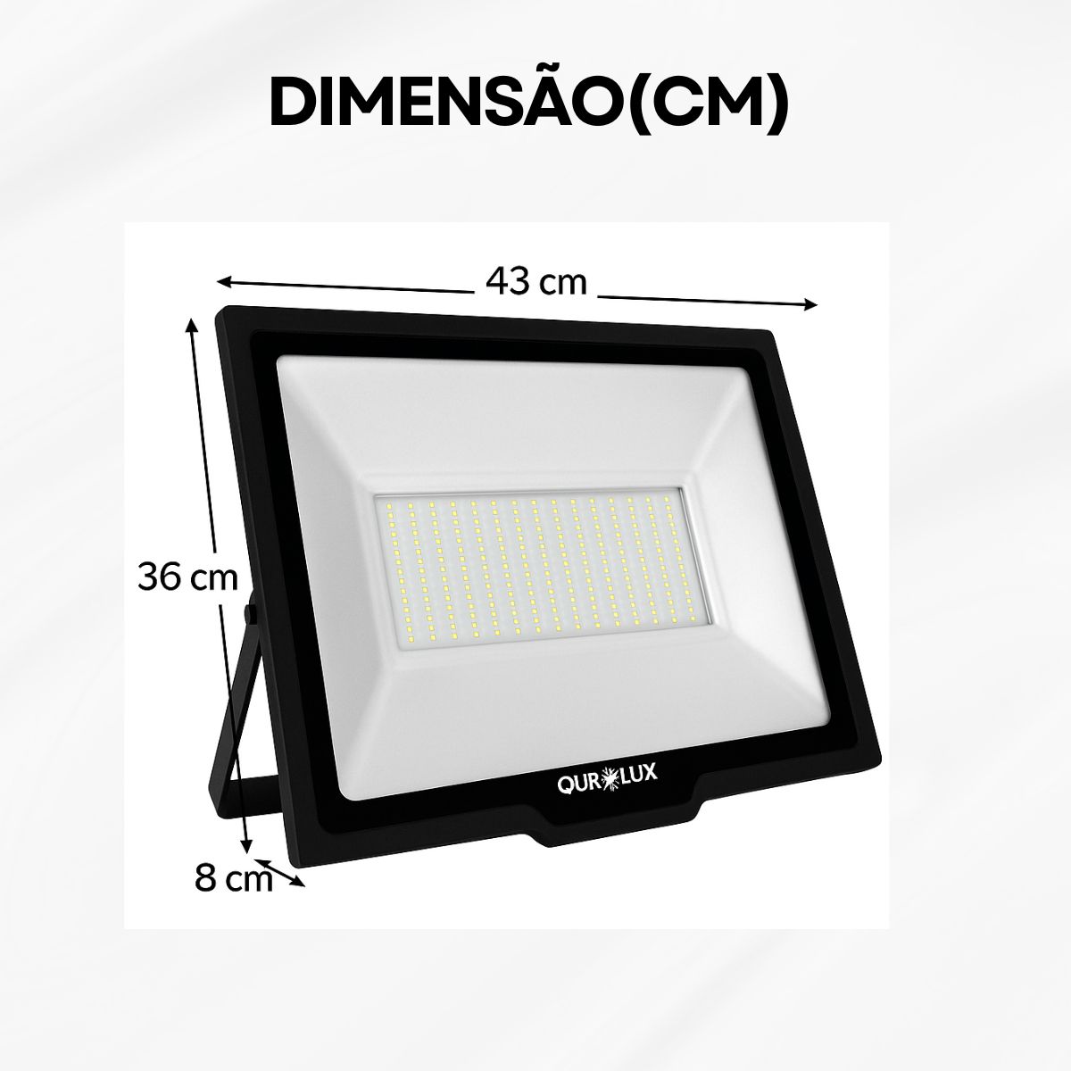 Luminária Refletor Led Sobrepor 300W Bivolt 6500K Branco Frio 24000Lm Ourolux