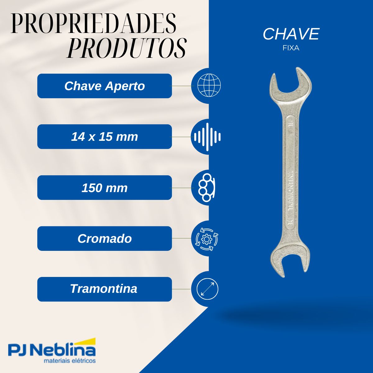 Chave Fixa 14X15Mm - Tramontina