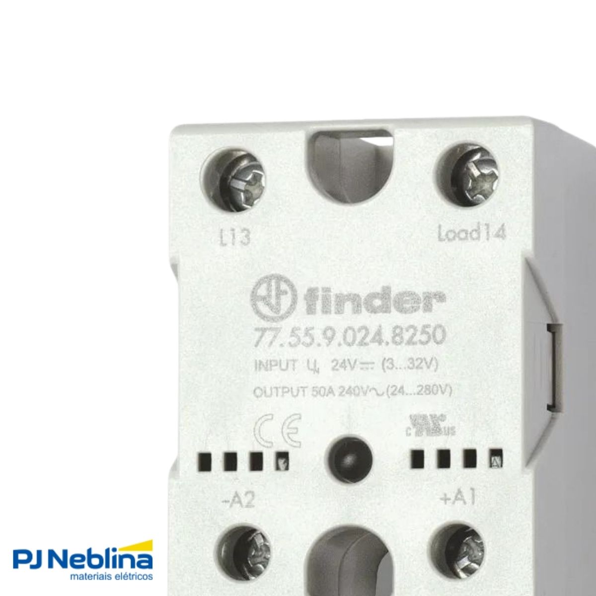 Relé Estado Sólido Monofásico Entr 3-32Vcc Saída 24-240V 50A - Finder