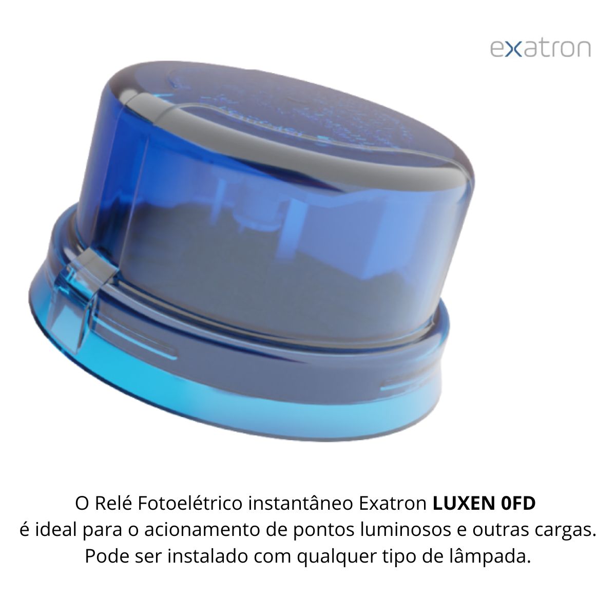 Rele Fotoelétrico Microcontrolado 1800Va(1000W) Na 105-305V Terminal Azul LUXEN 0FD Exatron