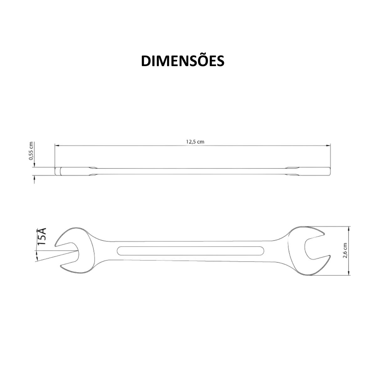 Chave Fixa 10X11Mm com Corpo em Aço Especial Cromado 41120103 Tramontina Basic